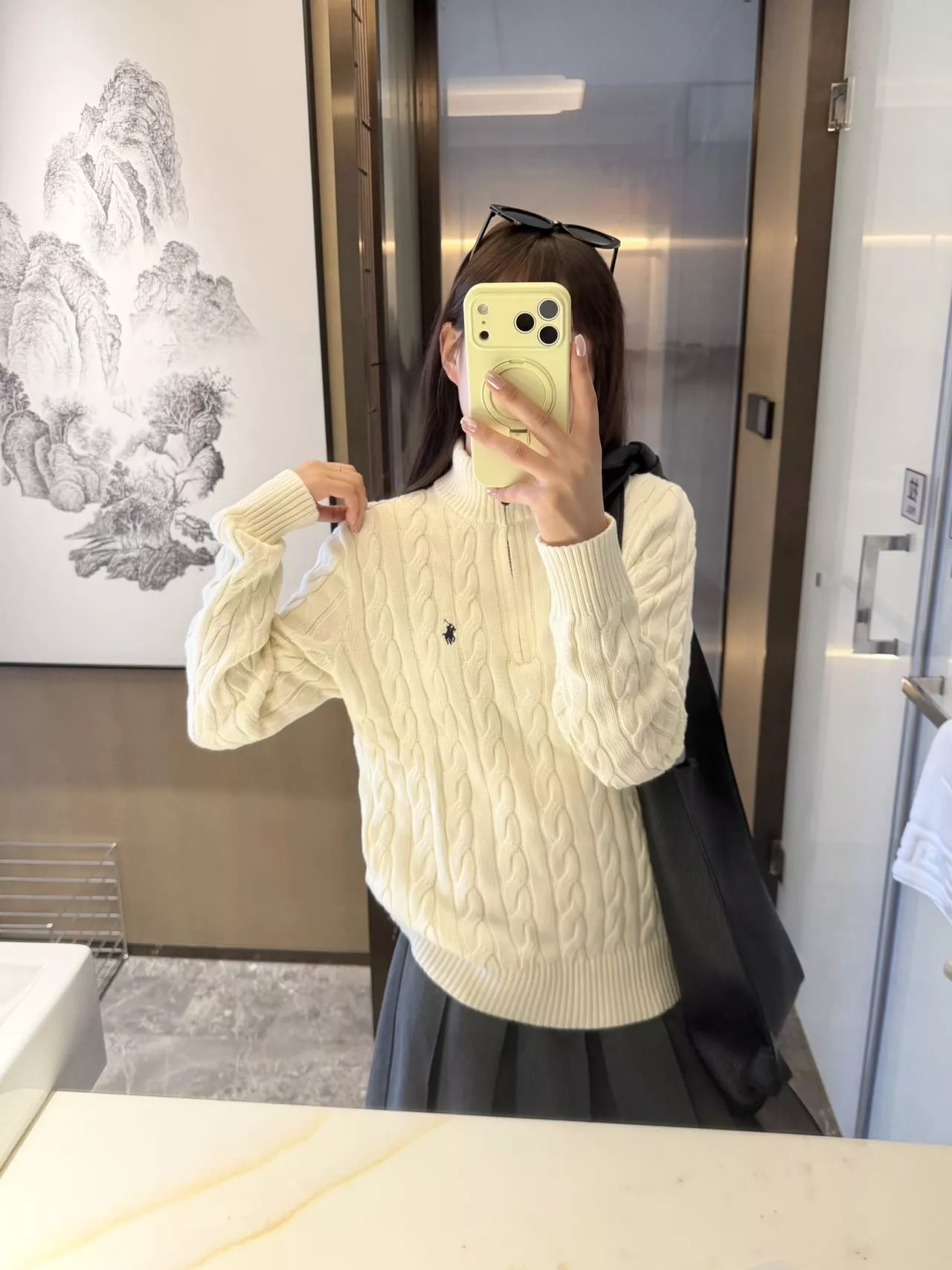 랄프로렌 케이블 반집업 니트 재킷 상세 이미지 49