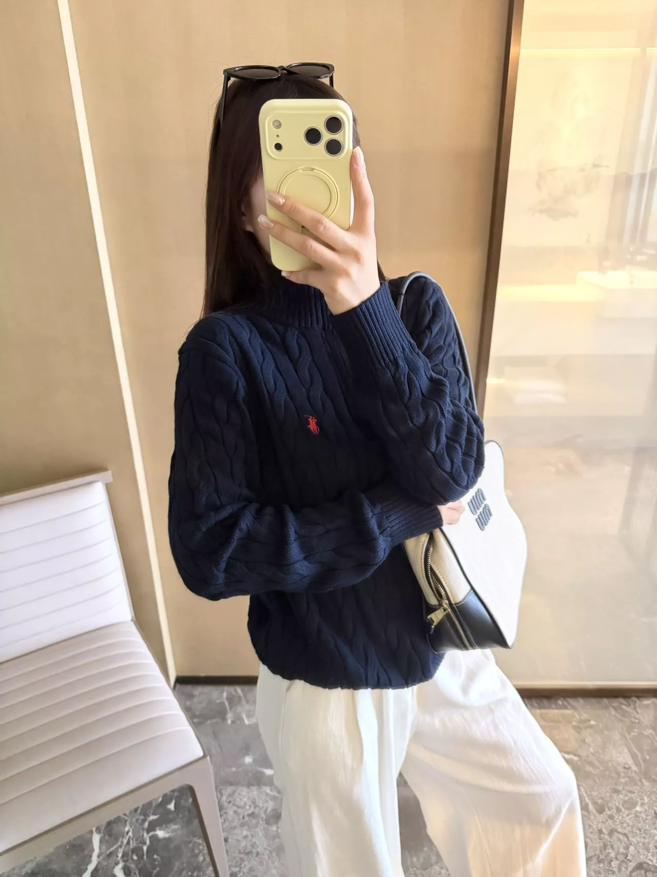 랄프로렌 케이블 반집업 니트 재킷 상세 이미지 57
