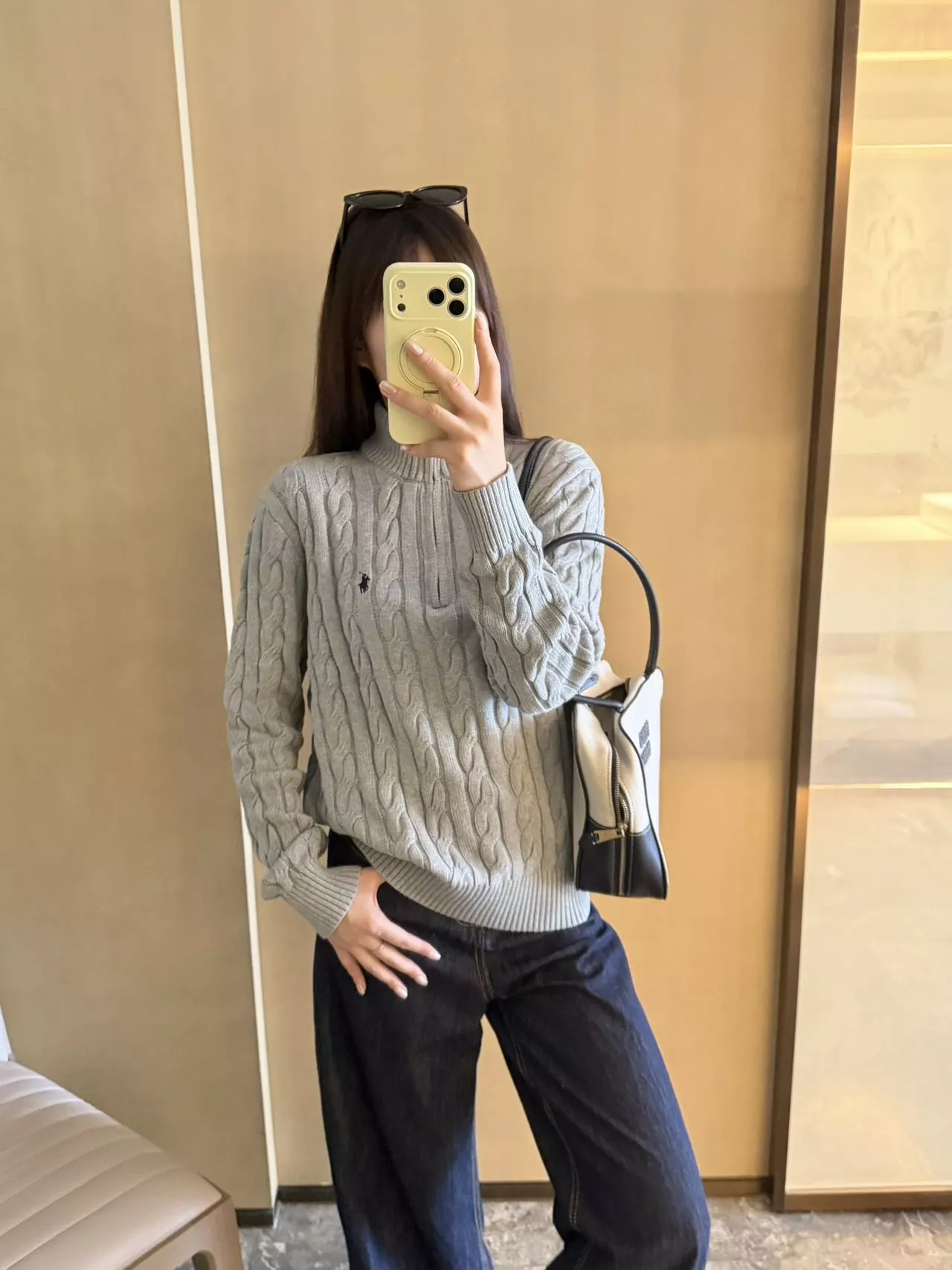 랄프로렌 케이블 반집업 니트 재킷 상세 이미지 80
