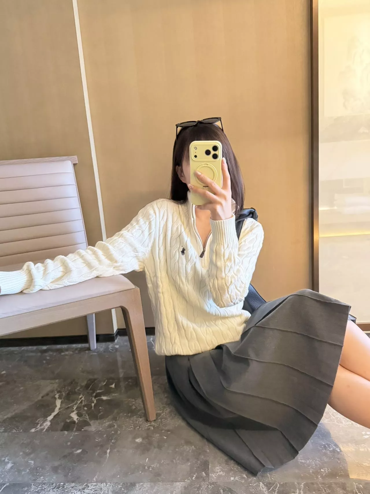 랄프로렌 케이블 반집업 니트 재킷 상세 이미지 45