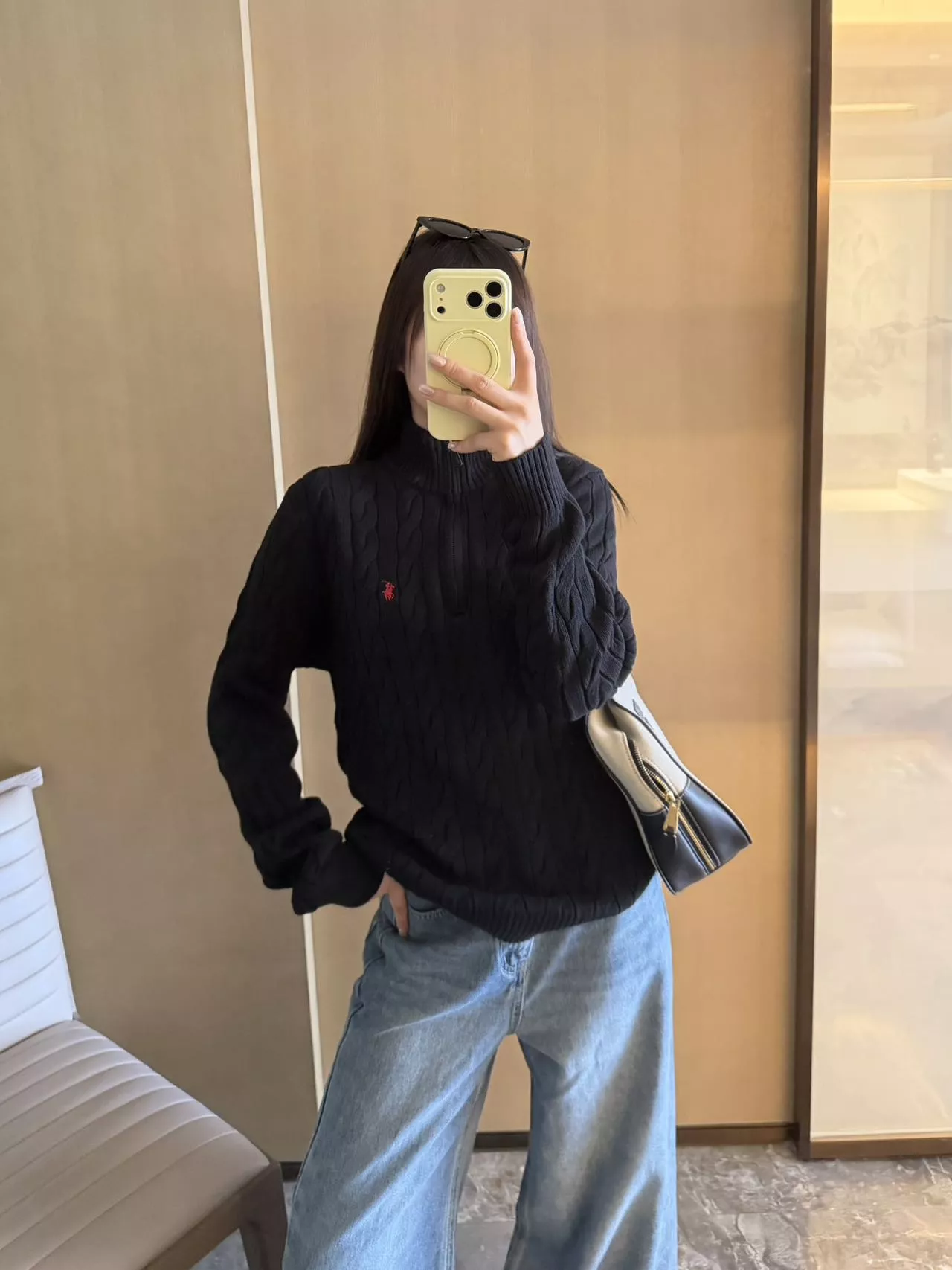 랄프로렌 케이블 반집업 니트 재킷 상세 이미지 37