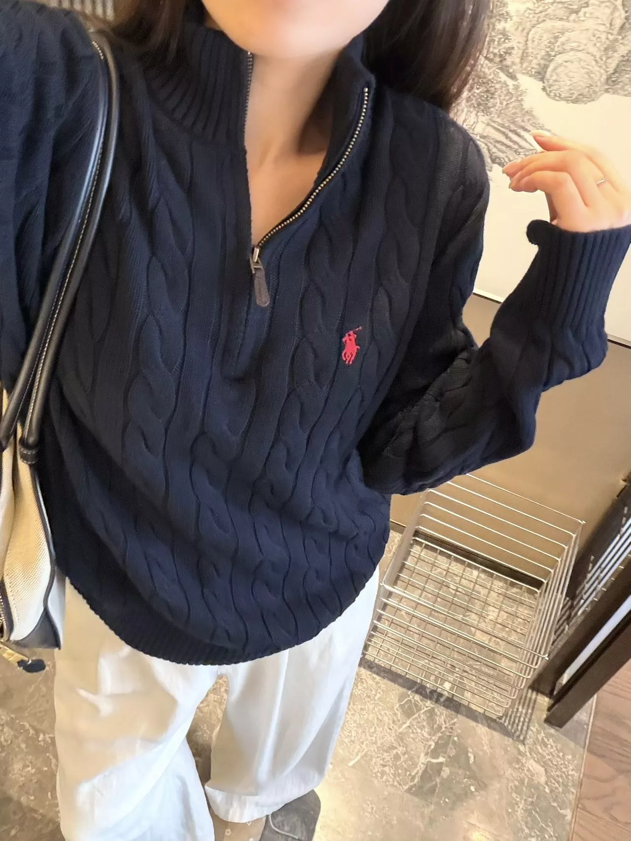 랄프로렌 케이블 반집업 니트 재킷 상세 이미지 55