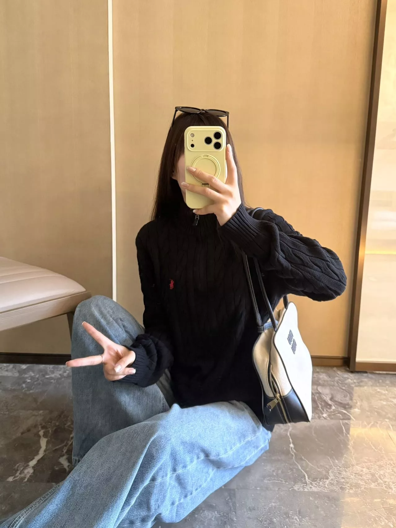 랄프로렌 케이블 반집업 니트 재킷 상세 이미지 39