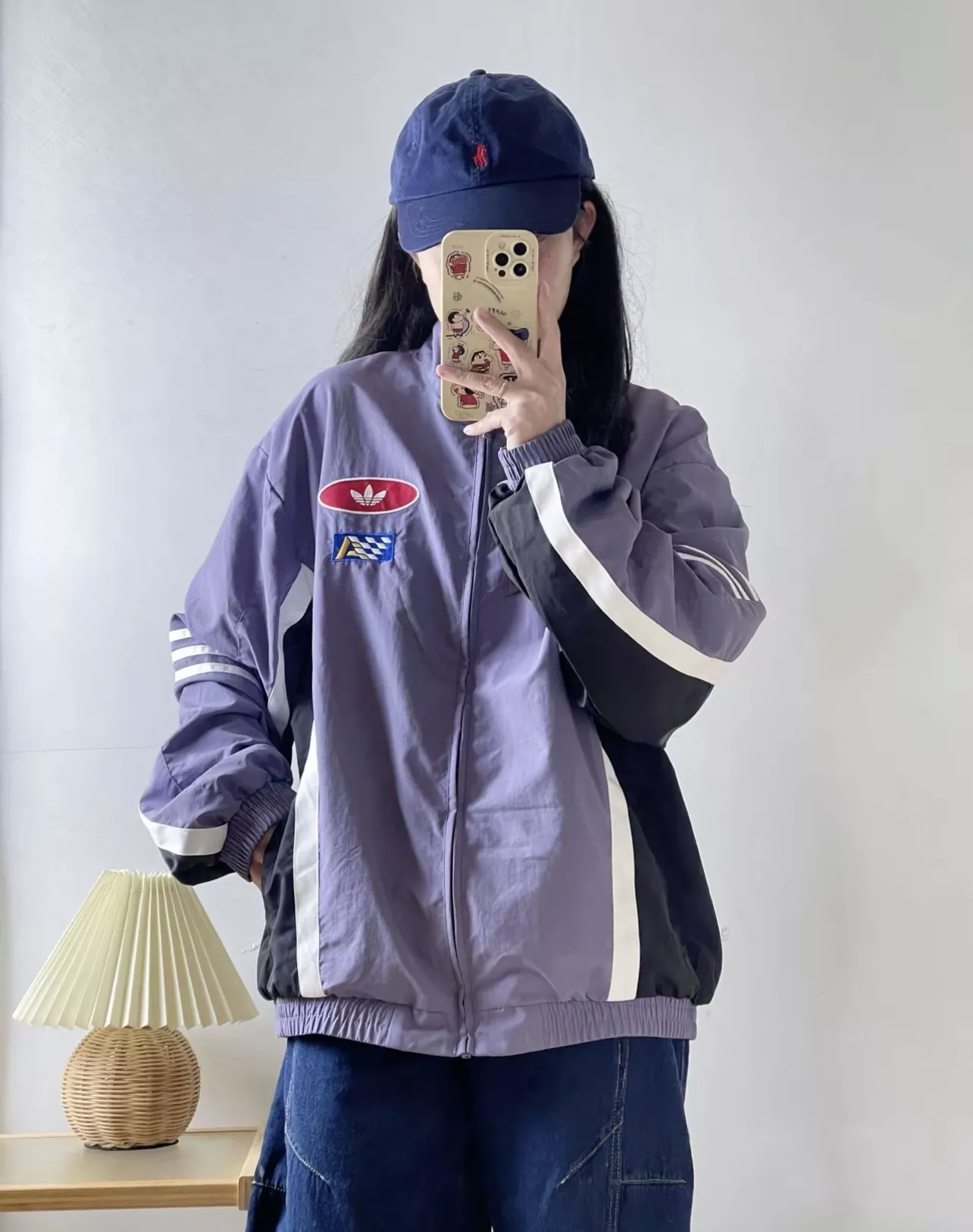 아디다스 삼선 배색 루즈핏 레이싱 재킷 상세 이미지 40