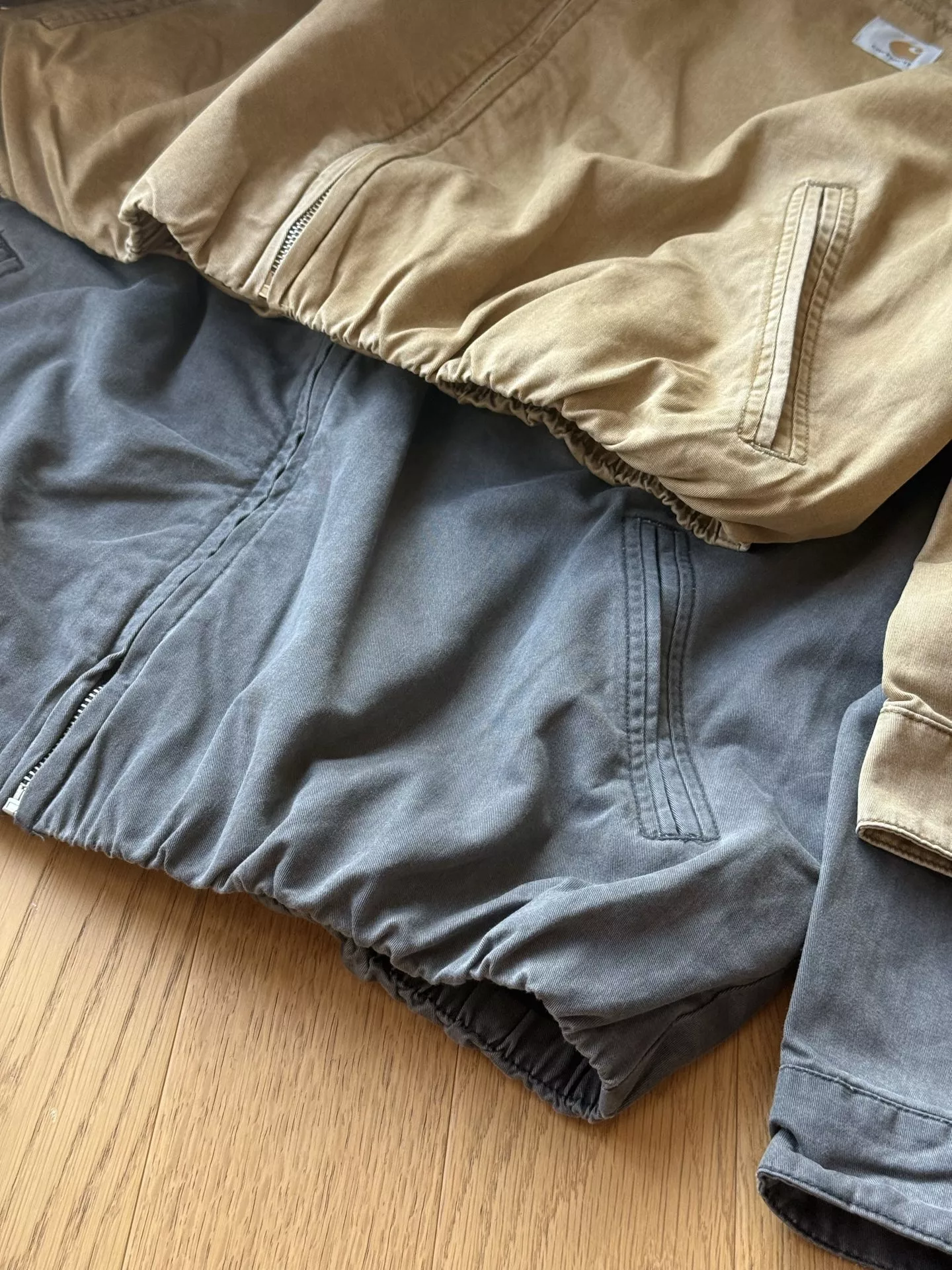 칼하트 빈티지 워시드 가죽 카라 워크 재킷 상세 이미지 19