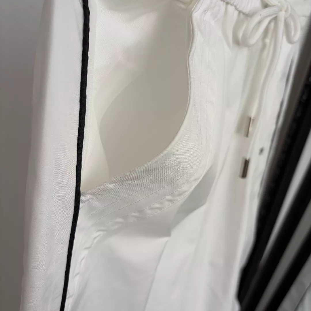 샤넬 로고 레터링 밴딩 스트링 와이드 나일론 팬츠 상세 이미지 6