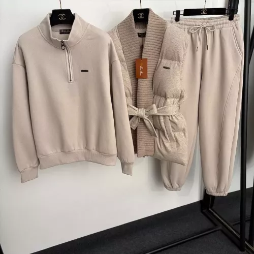 로로피아나 보온 패딩 조끼 반집업 맨투맨 조거 팬츠 쓰리피스