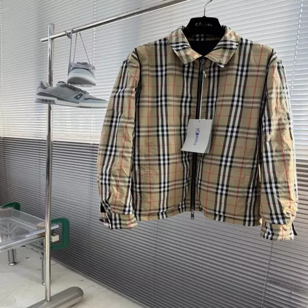 버버리 블룸즈버리 체크 긴소매 양면 집업 재킷
