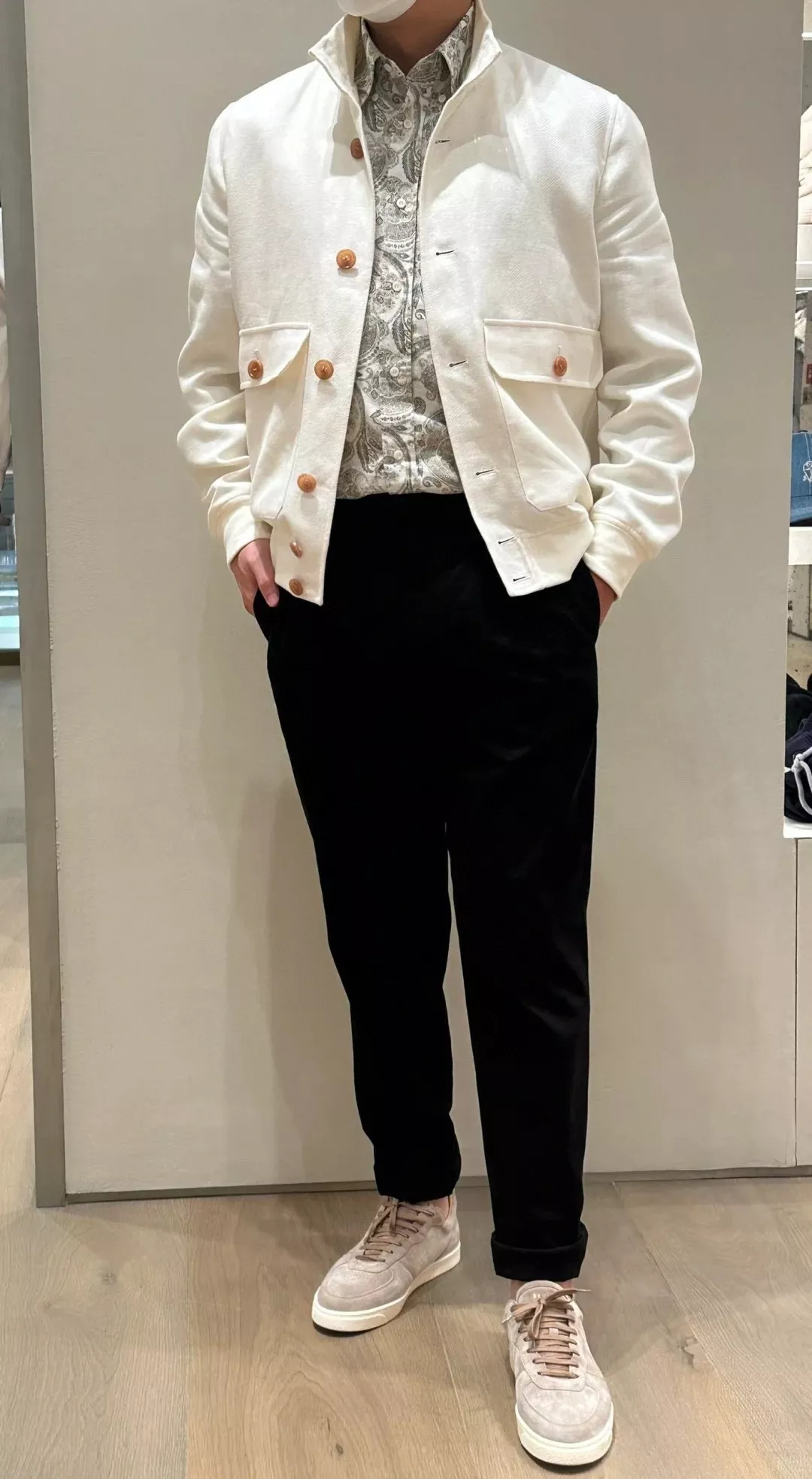 브루넬로쿠치넬리 울 혼방 스탠드칼라 버튼 재킷 상세 이미지 25
