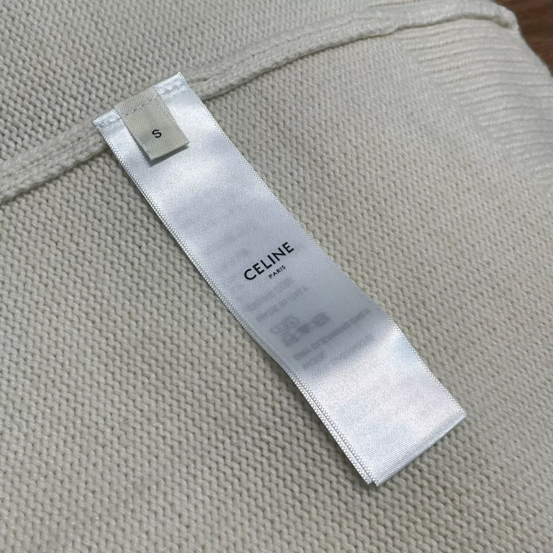 셀린느 복고 마차 자카드 라운드넥 풀오버 니트 상세 이미지 16