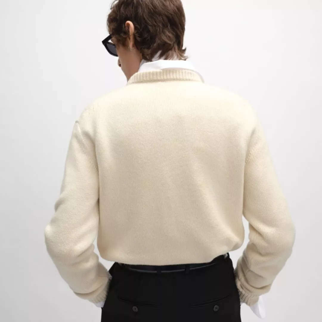 셀린느 복고 마차 자카드 라운드넥 풀오버 니트 상세 이미지 30