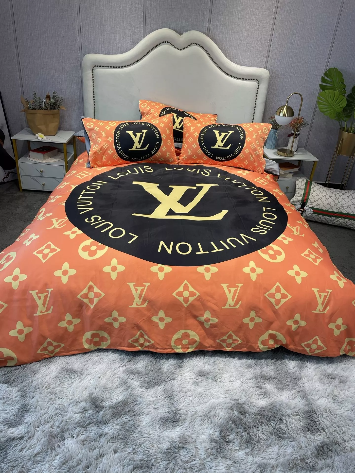 루이비통 워싱 텐셀 디지털 프린팅 침구커버 4종 세트 상세 이미지 1