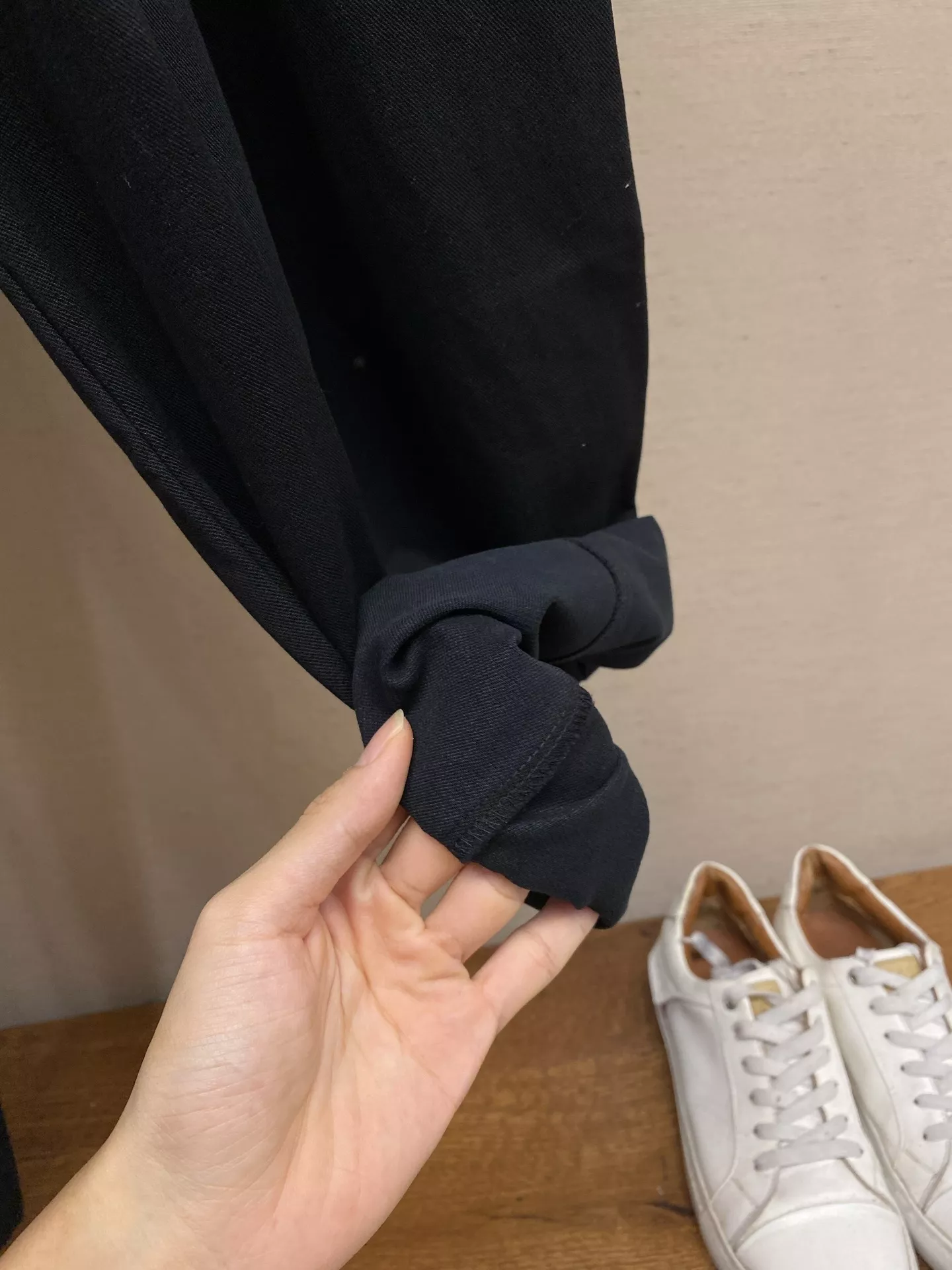 로에베 블랙 와이드 스트레이트 팬츠 상세 이미지 6