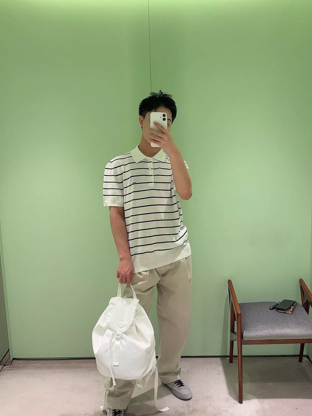 프라다 와이드핏 코튼 롱 팬츠 상세 이미지 19
