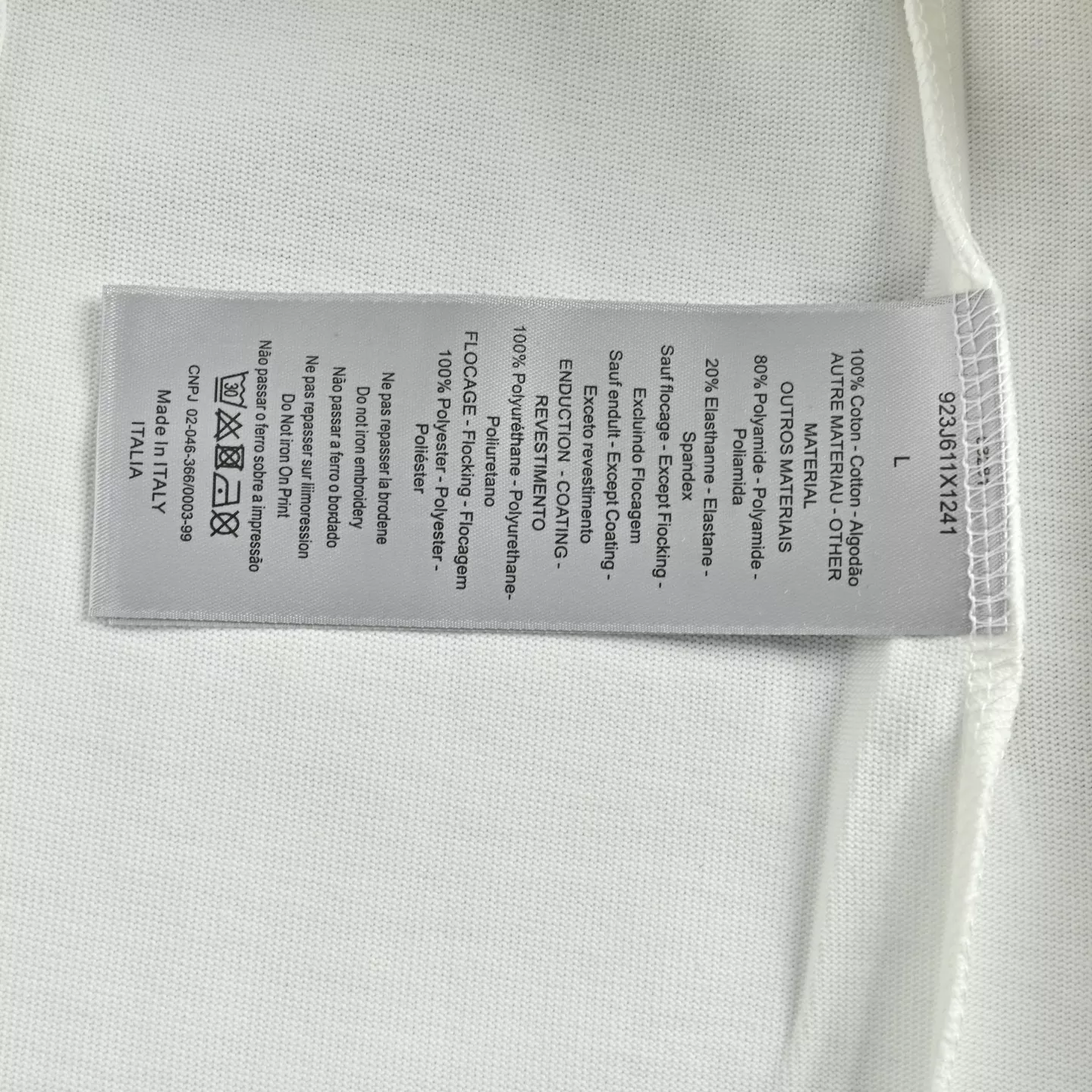 디올 CD 레터링 플라워 자수 긴소매 티셔츠 상세 이미지 6