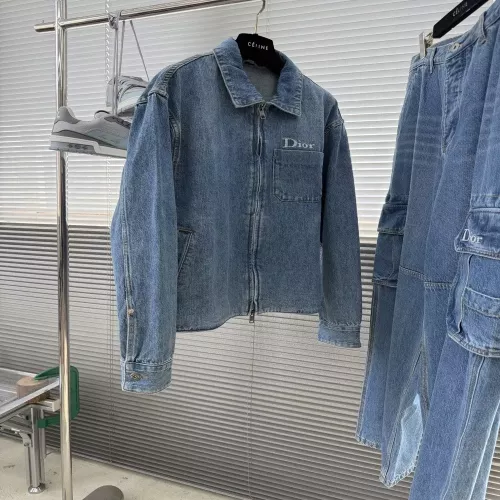 디올 자수 워크 데님 재킷 팬츠 세트