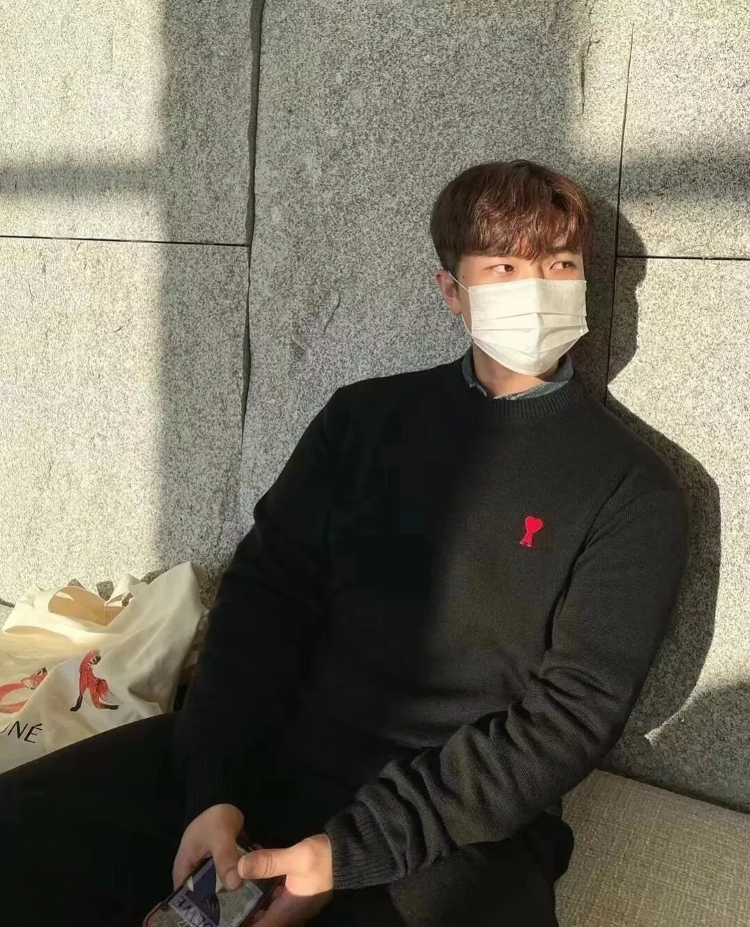 아미 하트 자수 메리노 울 긴소매 니트 상세 이미지 26