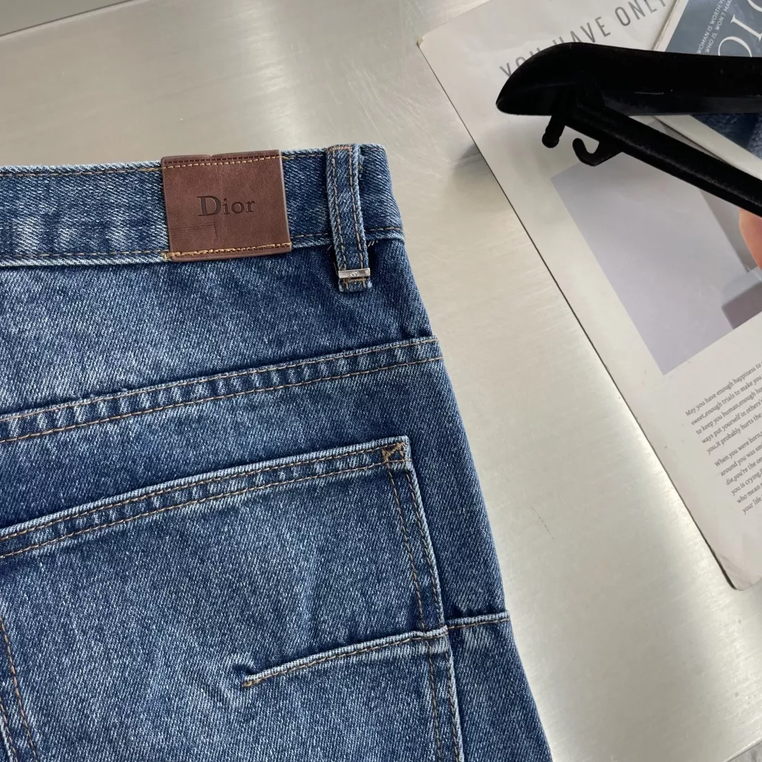 디올 레이저 프린트 와이드 데님 팬츠 상세 이미지 8