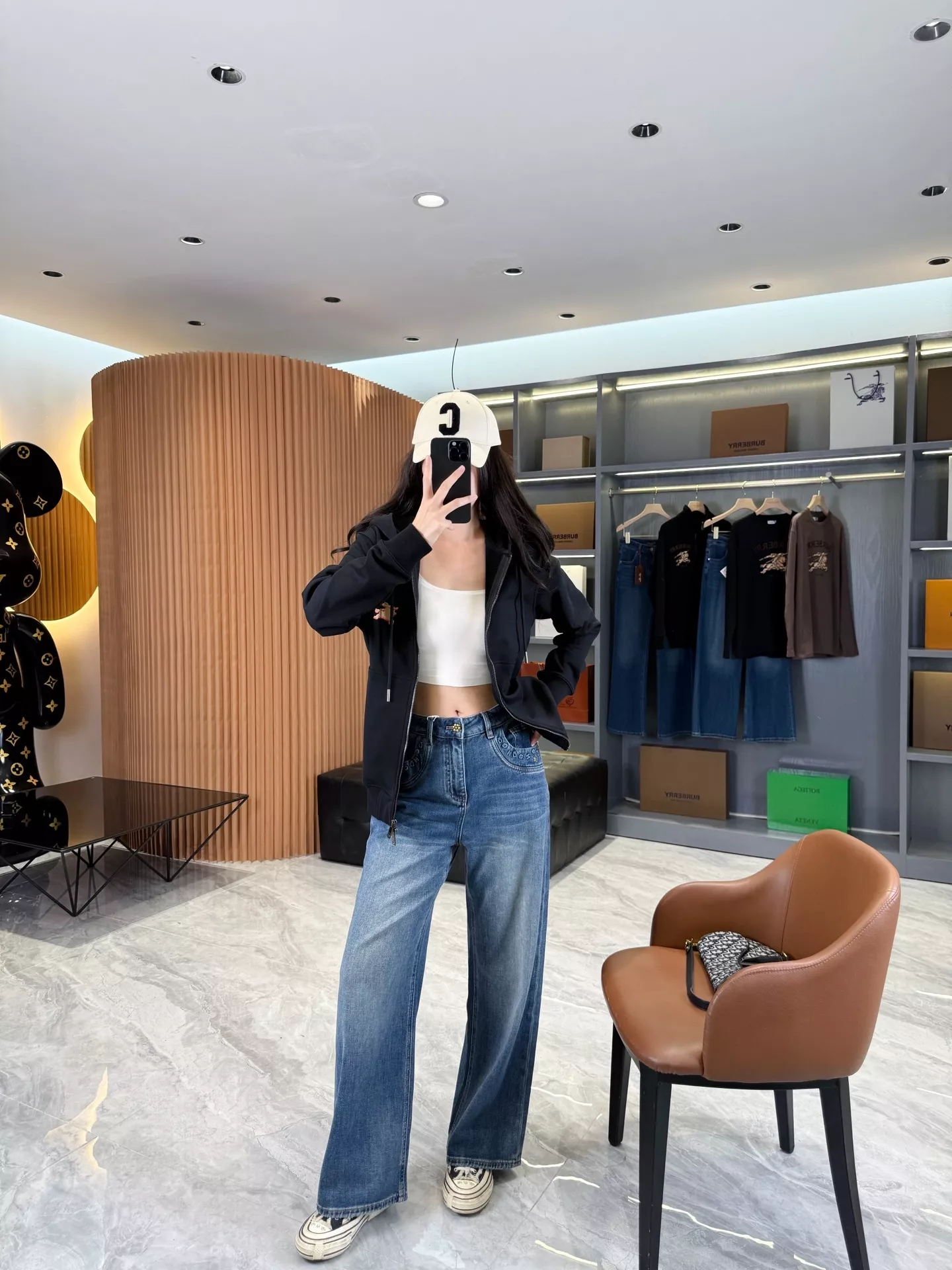 샤넬 산뜻 워시드 와이드 데님 팬츠 상세 이미지 46
