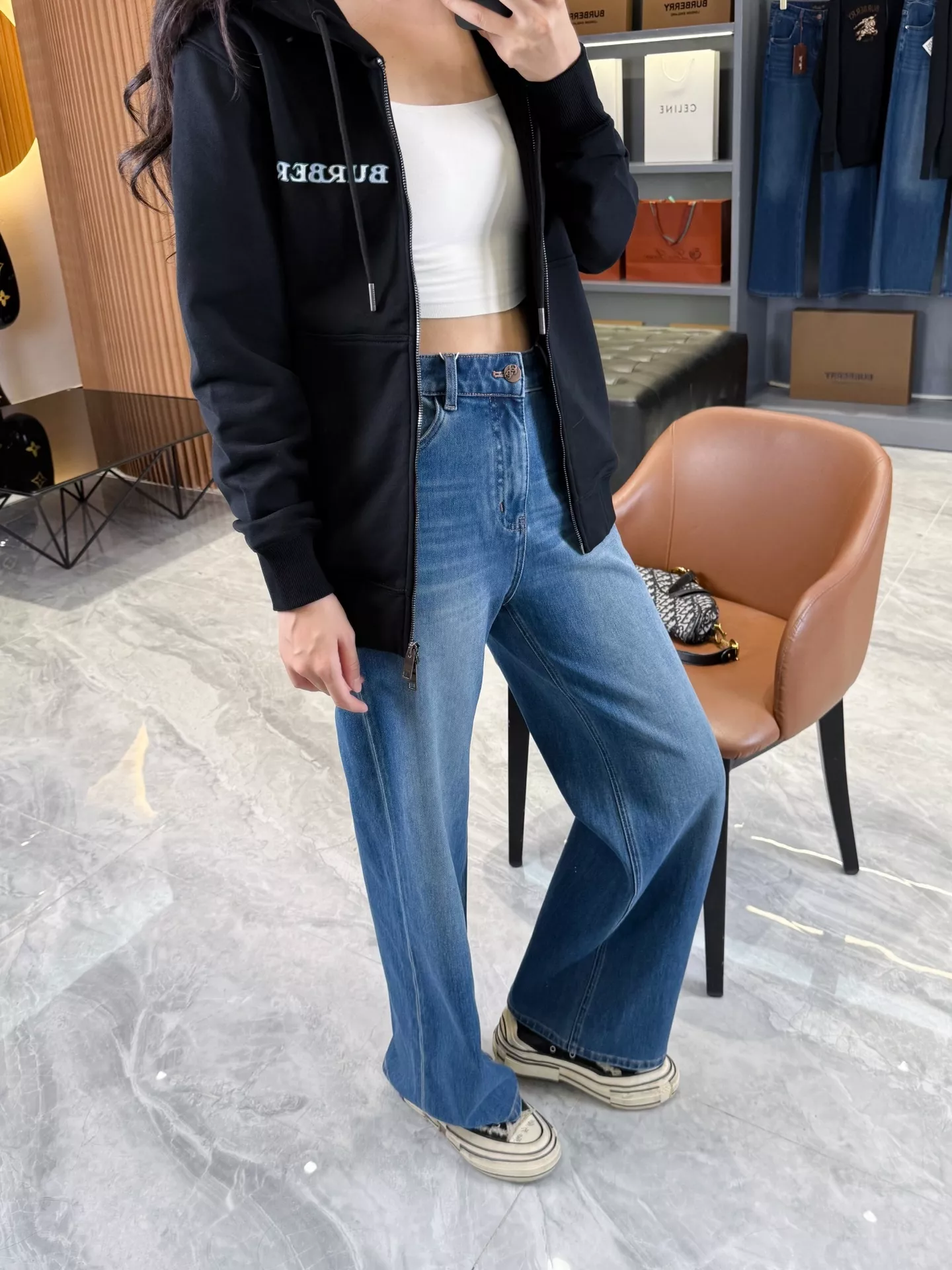 샤넬 플라워 자수 워싱 데님 팬츠 상세 이미지 35