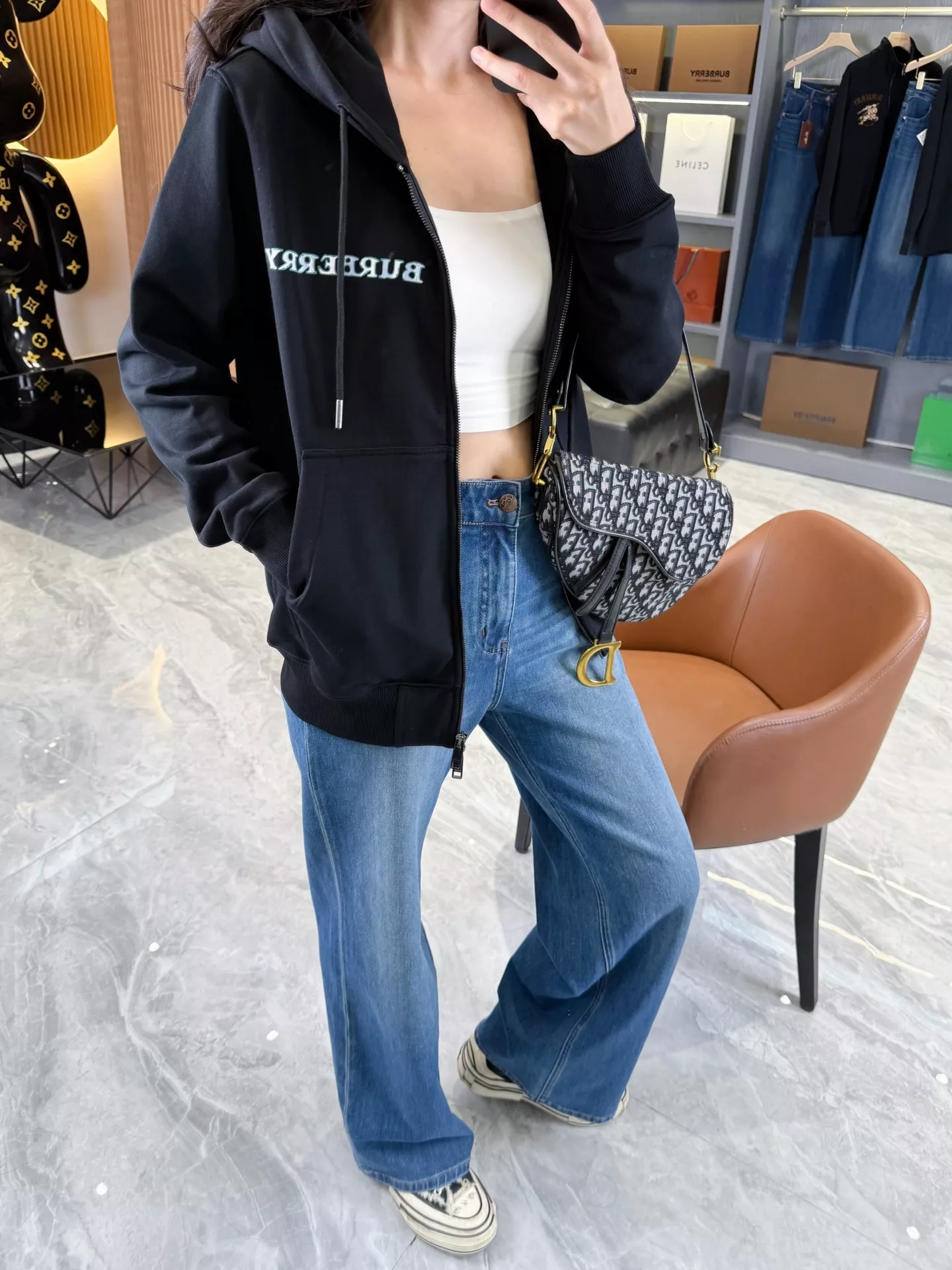 샤넬 플라워 자수 워싱 데님 팬츠 상세 이미지 37