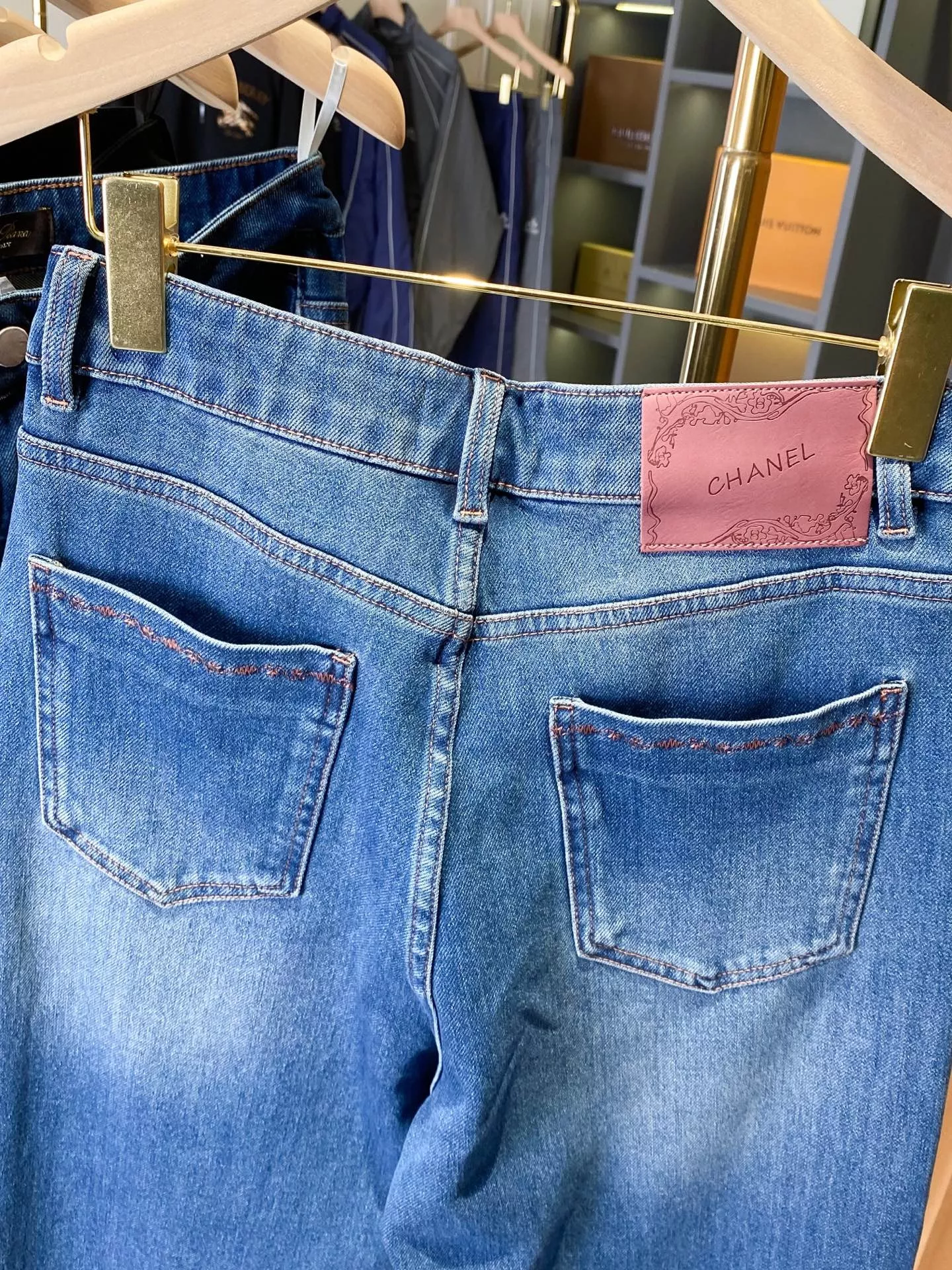 샤넬 플라워 자수 워싱 데님 팬츠 상세 이미지 8