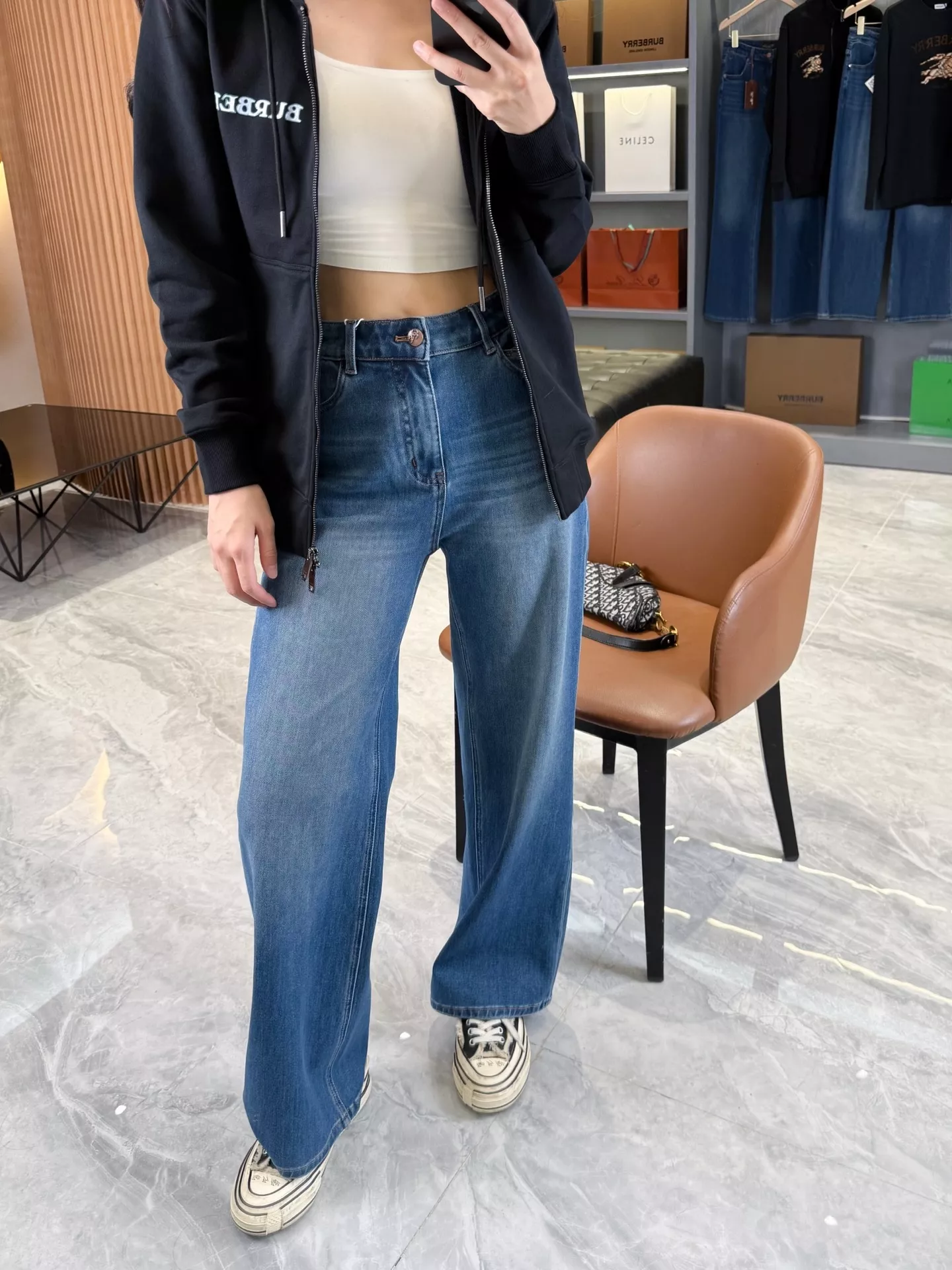 샤넬 플라워 자수 워싱 데님 팬츠 상세 이미지 34