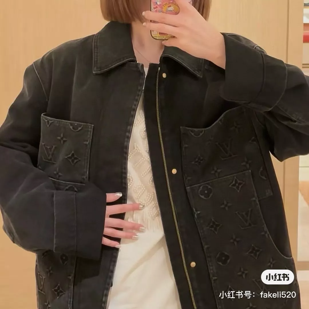 루이비통 엠보싱 모노그램 워싱 데님 재킷 상세 이미지 13