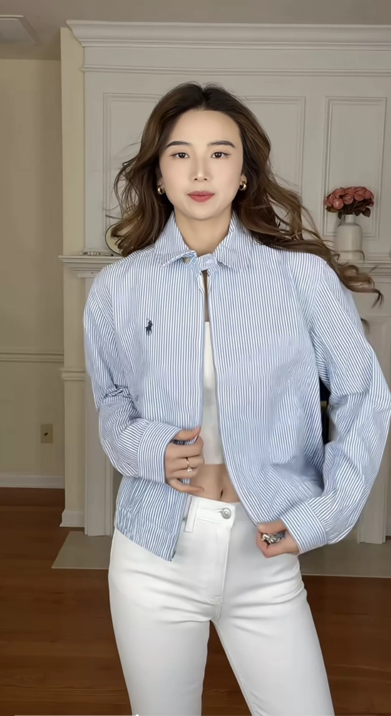 랄프로렌 시어서커 코튼 카라 집업 재킷 상세 이미지 19