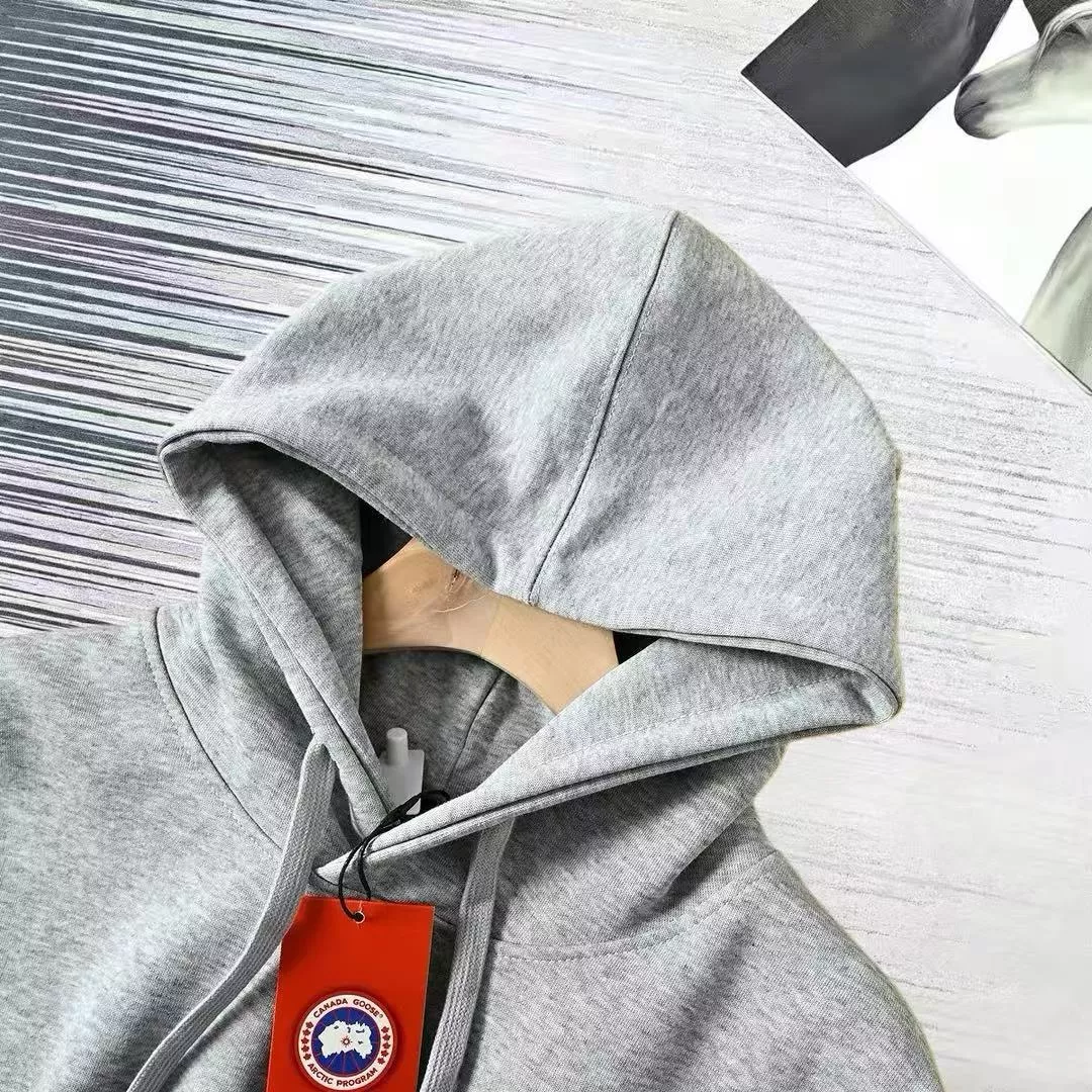 캐나다구스 자수 패치 순면 커플 후드 티셔츠 상세 이미지 13