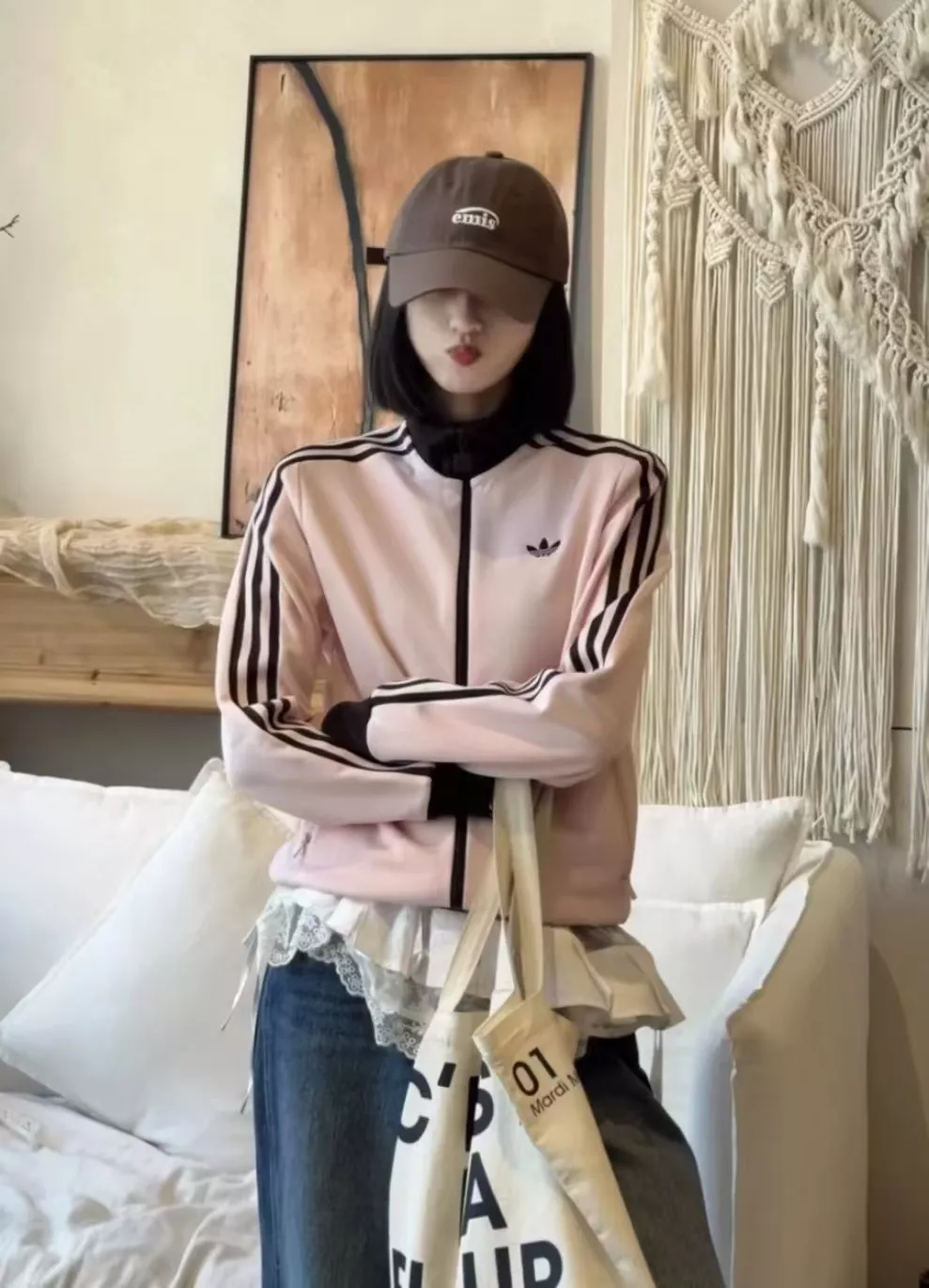 아디다스 삼선 자수 로고 더블지퍼 재킷 상세 이미지 29