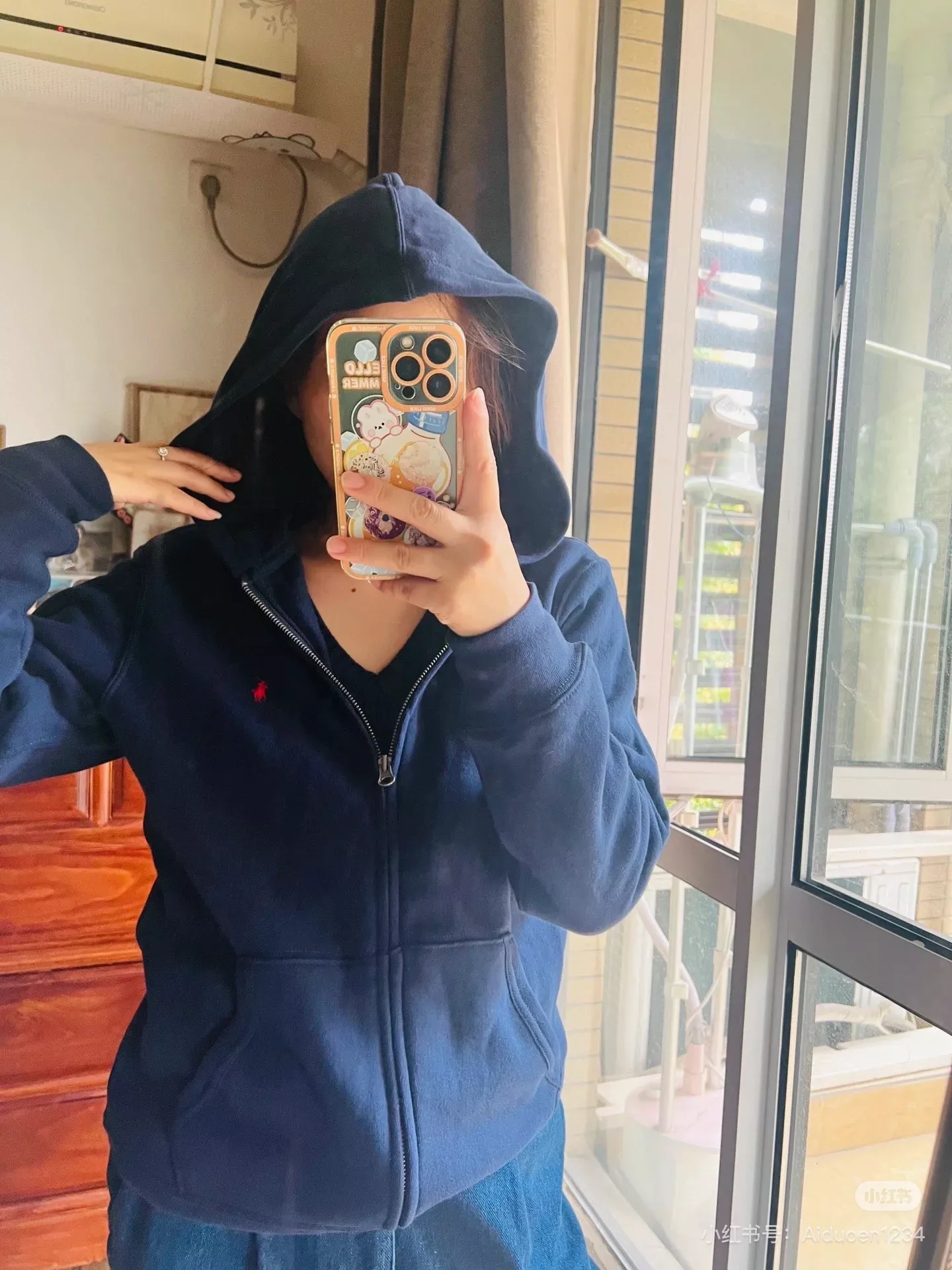 랄프로렌 프렌치 테리 자수 후드 집업 상세 이미지 10