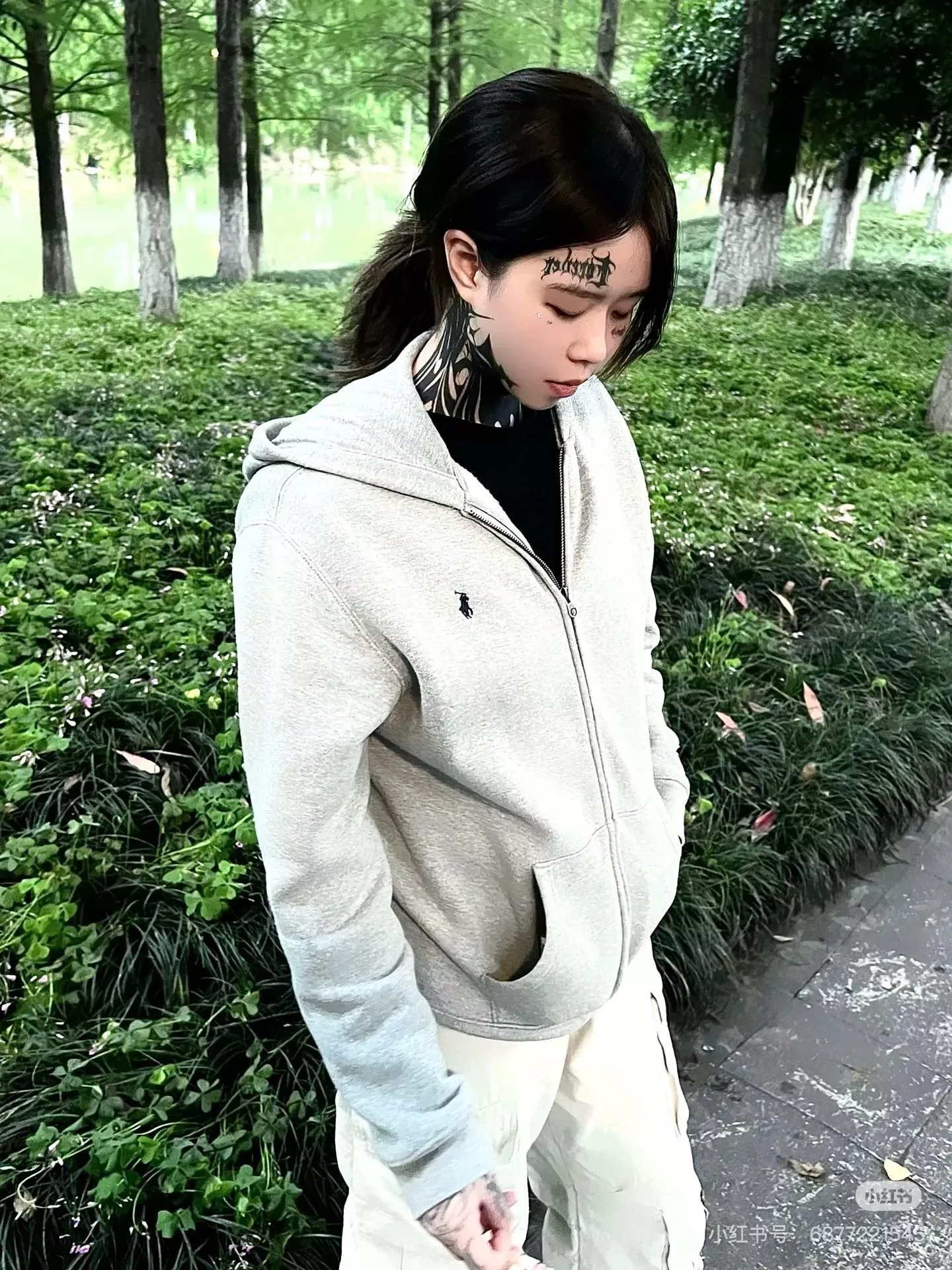 랄프로렌 프렌치 테리 자수 후드 집업 상세 이미지 14