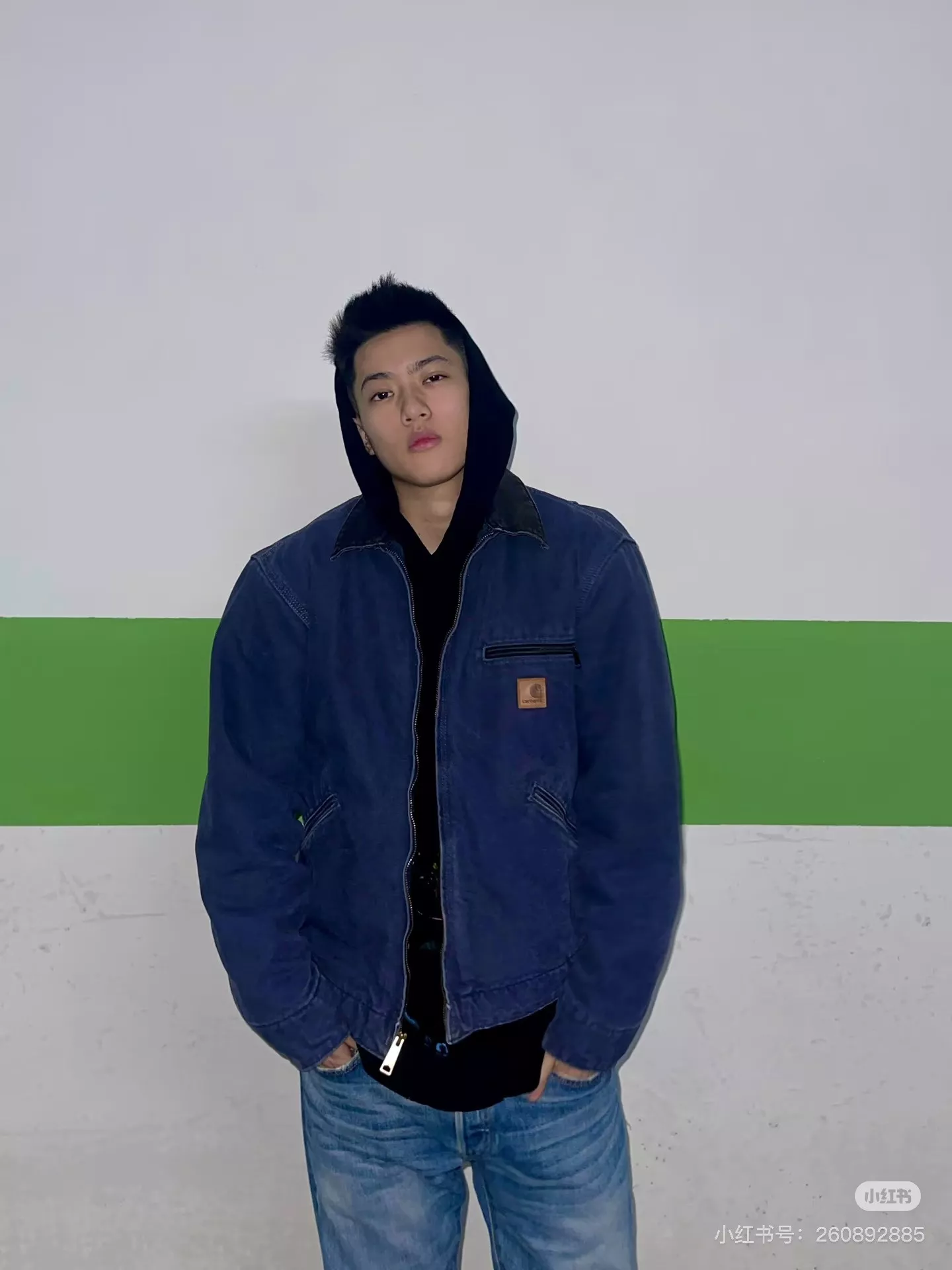 칼하트 워싱 캔버스 디트로이트 집업 재킷 상세 이미지 12