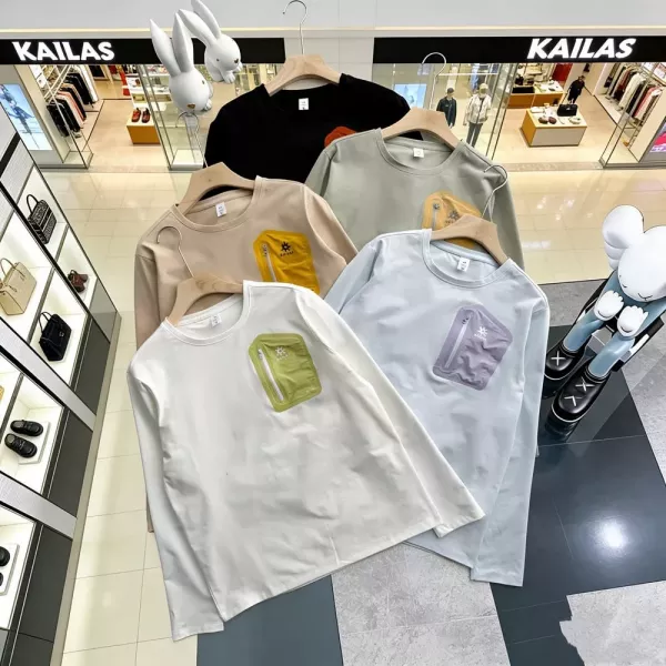 카일라스 고밀도 니트 배색 라인 기능성 티셔츠
