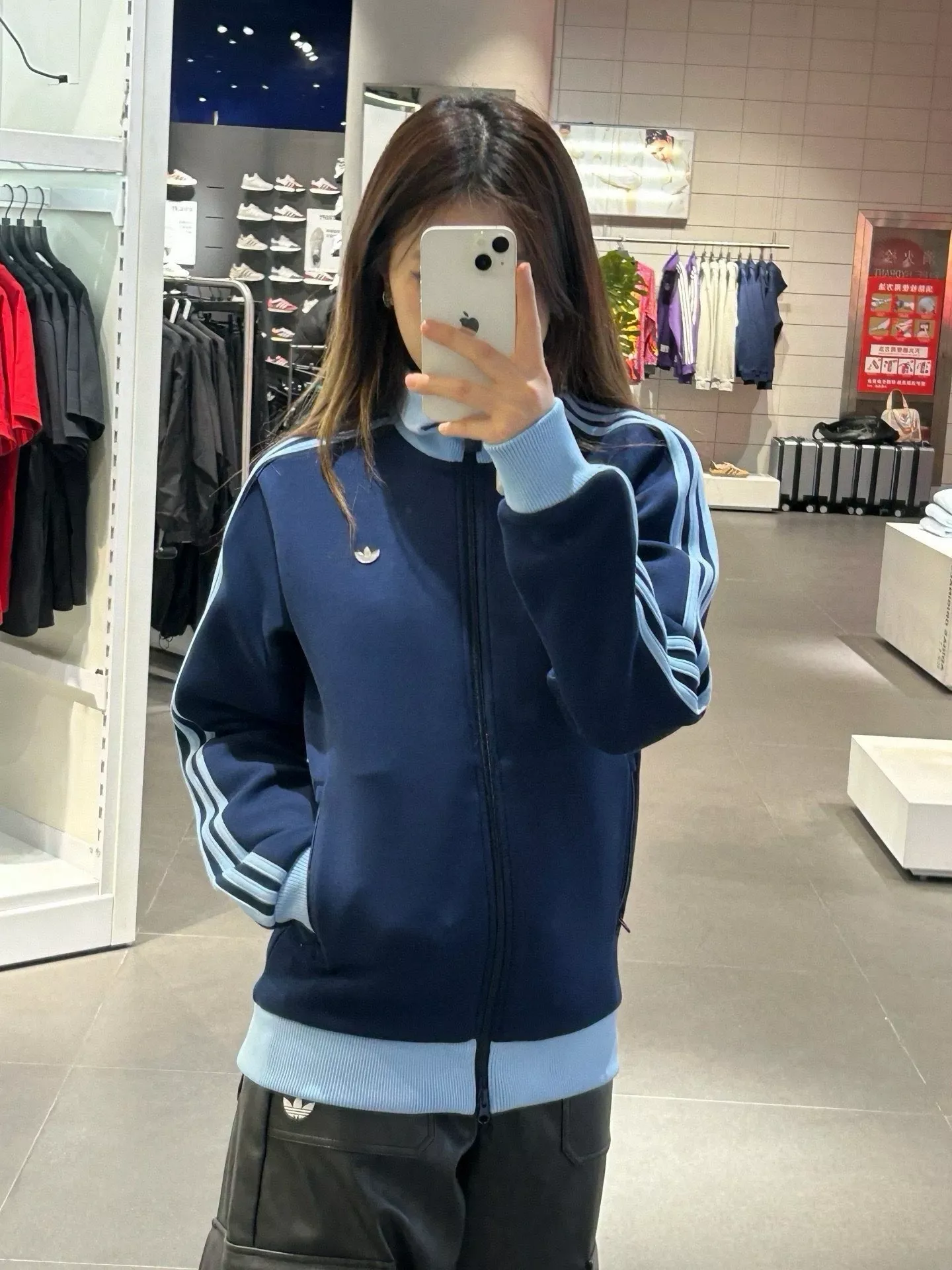 아디다스 스탠드 칼라 자카드 집업 재킷 상세 이미지 13