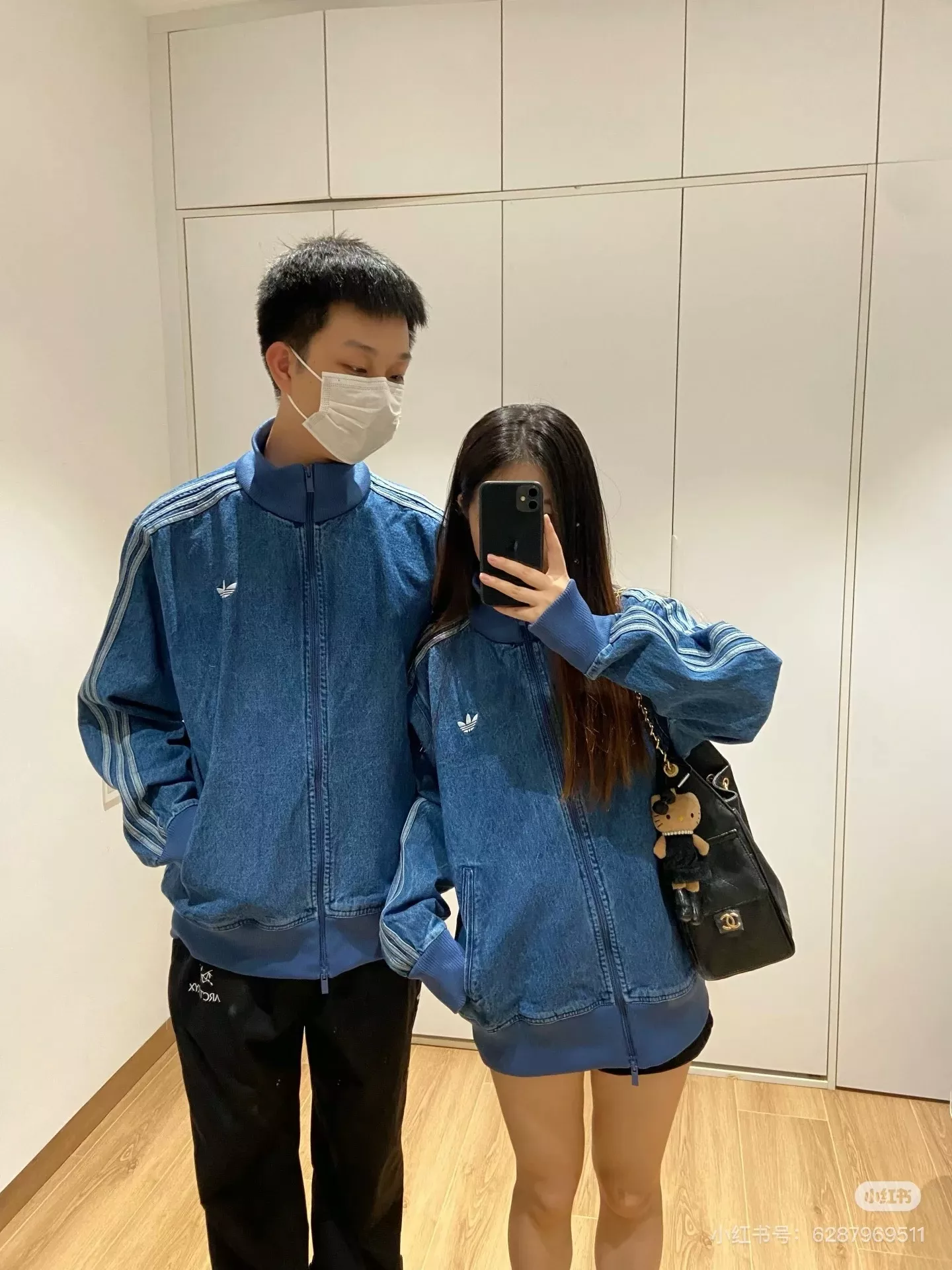 아디다스 워싱 데님 하이넥 집업 재킷 상세 이미지 20