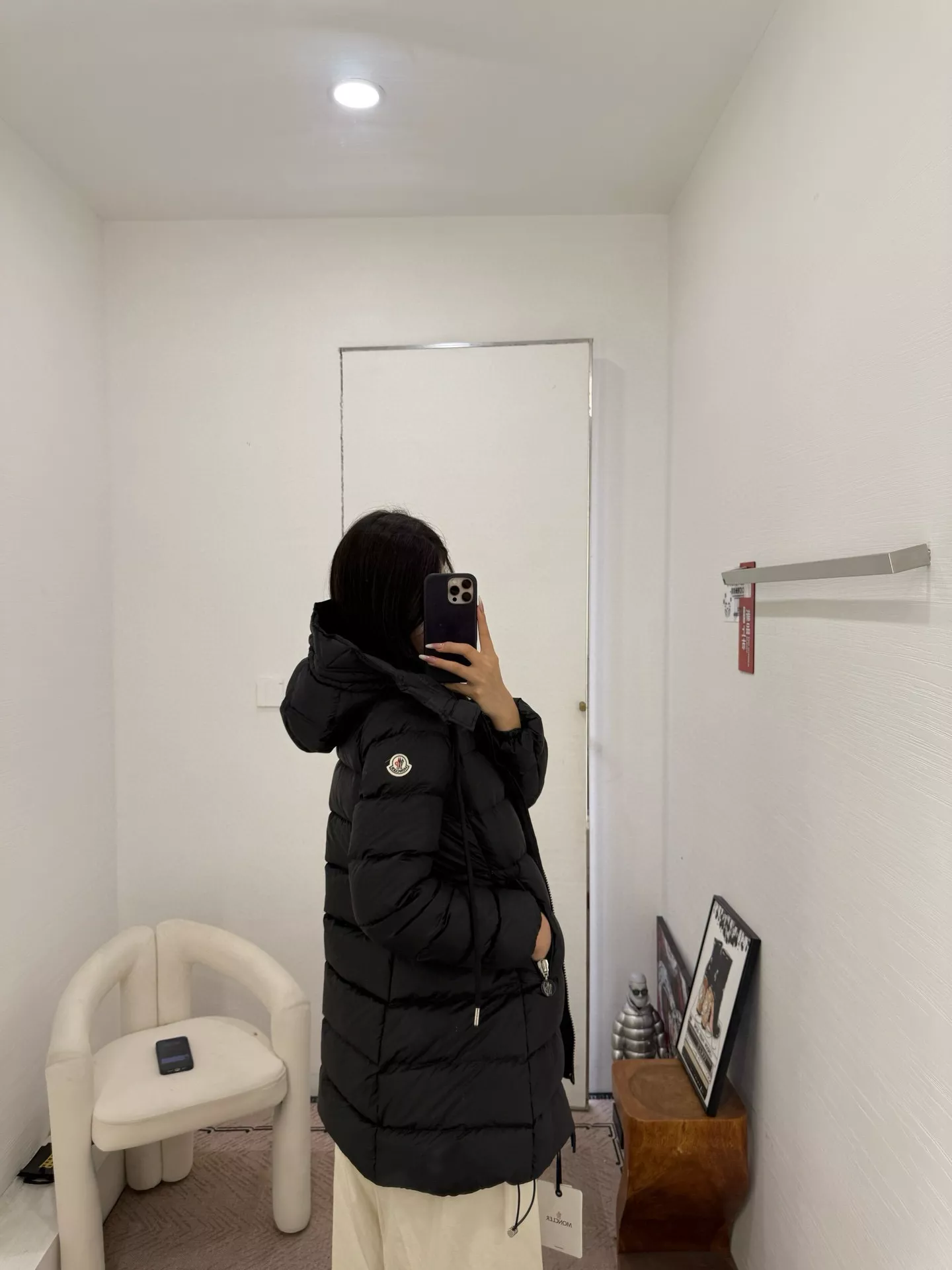 몽클레어 에이라인 후드 벨트 미들 패딩 상세 이미지 60