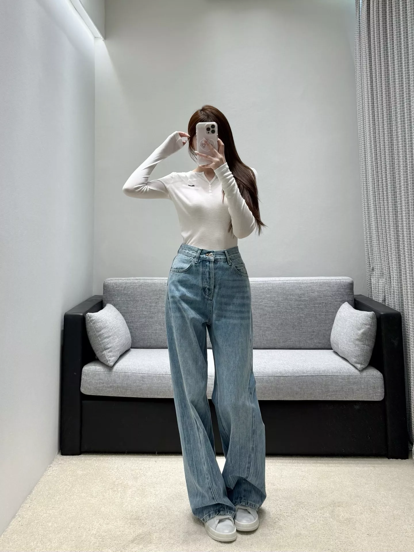 알렉산더왕 워싱 프린트 포켓 와이드 데님 팬츠 상세 이미지 17