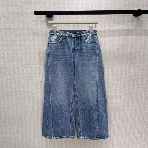 알렉산더왕 워싱 프린트 포켓 와이드 데님 팬츠