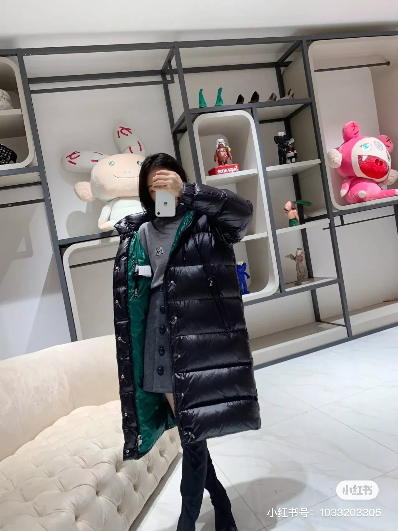 몽클레어 후드 롱 구스다운 패딩 코트 상세 이미지 36