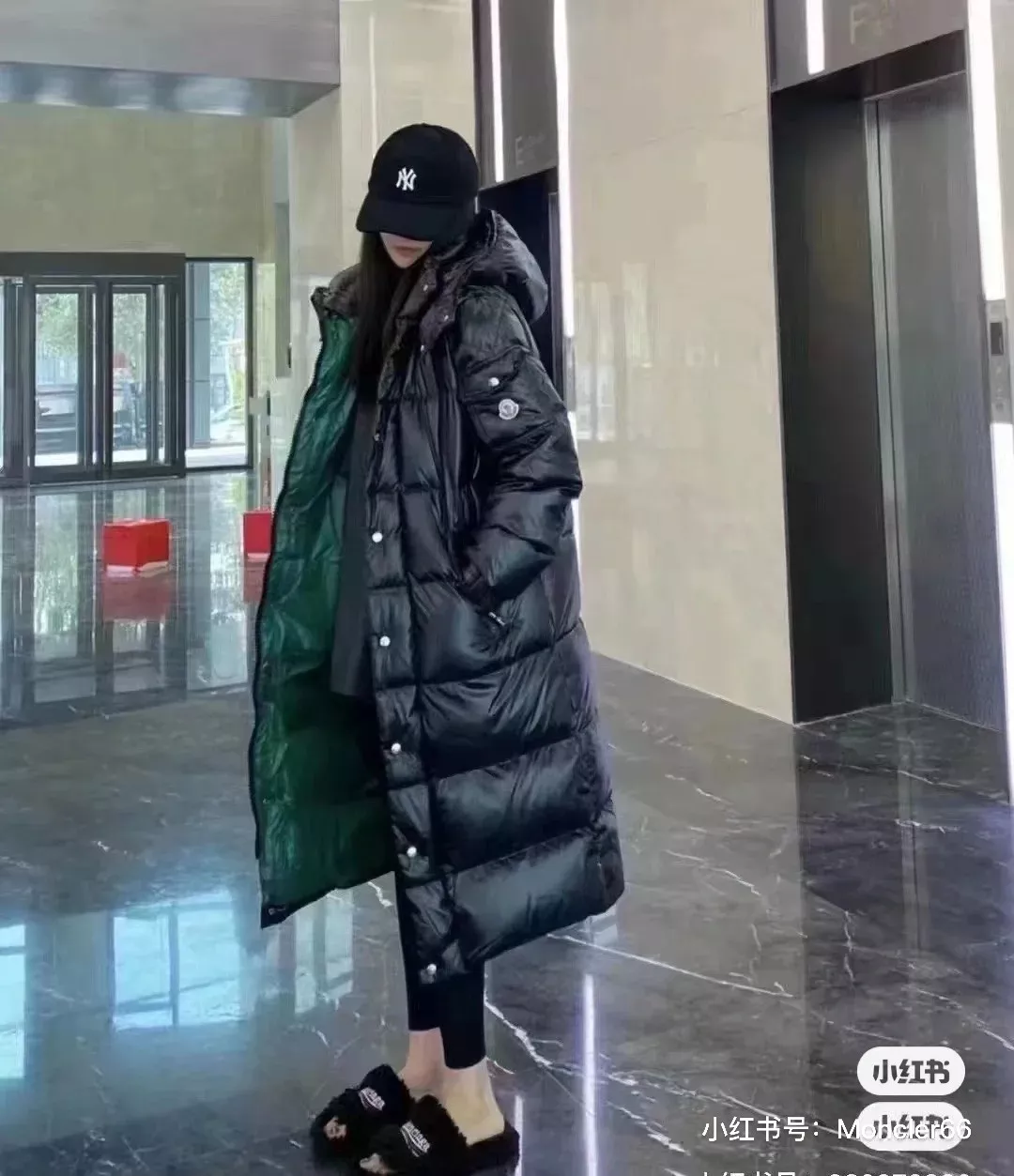 몽클레어 후드 롱 구스다운 패딩 코트 상세 이미지 40