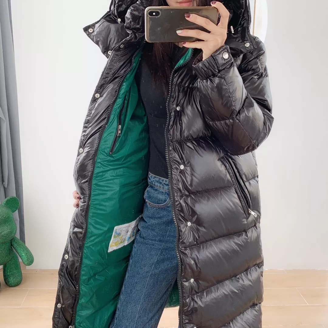 몽클레어 후드 롱 구스다운 패딩 코트 상세 이미지 34