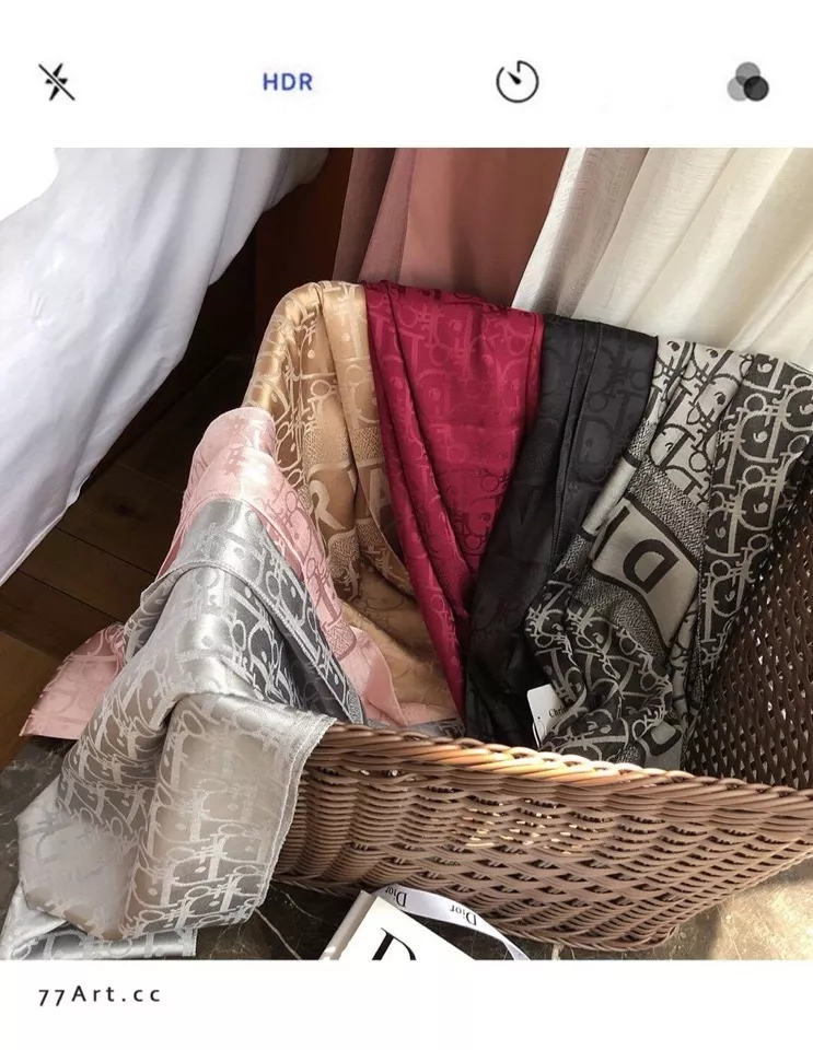 디올 양면 실크 블렌드 롱 스카프 상세 이미지 27