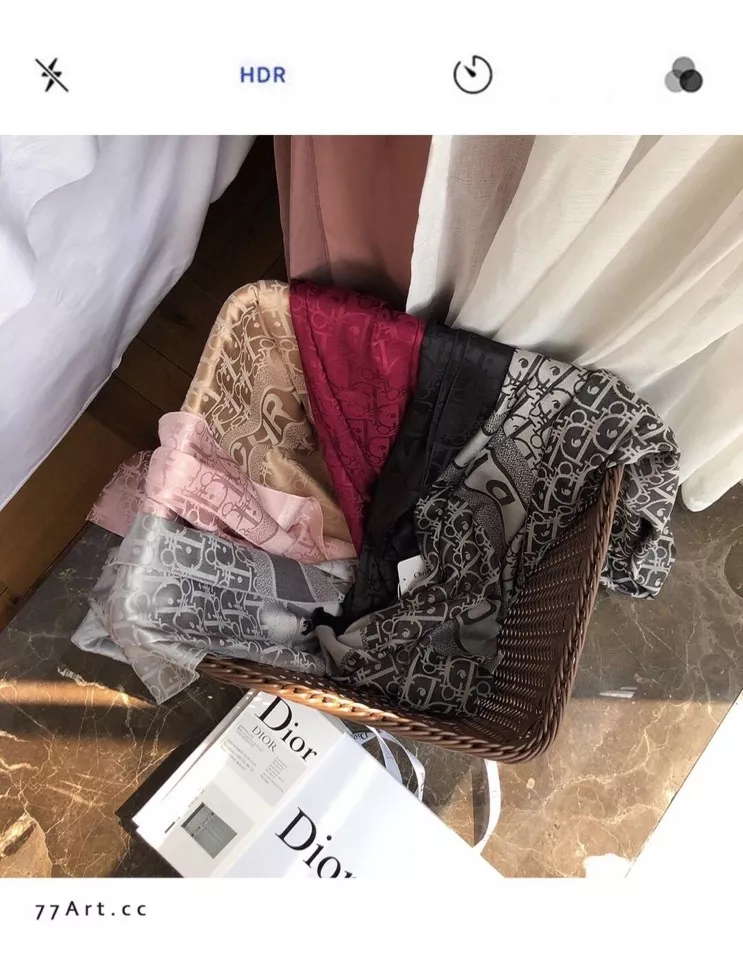 디올 양면 실크 블렌드 롱 스카프 상세 이미지 23