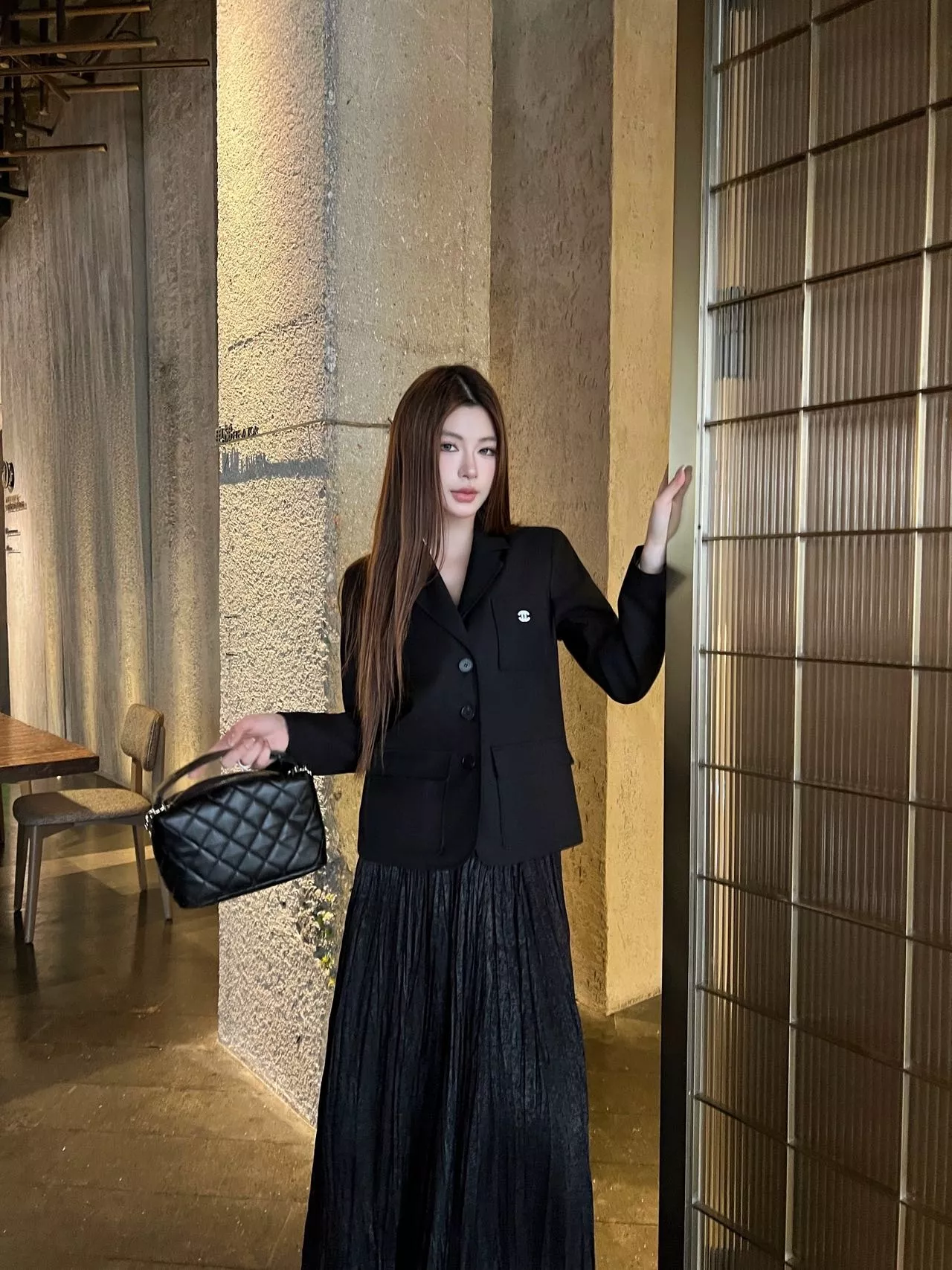 셀린느 압주름 코튼 혼방 롱 스커트 상세 이미지 23