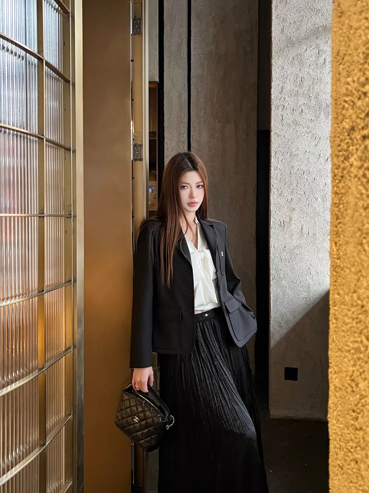 셀린느 압주름 코튼 혼방 롱 스커트 상세 이미지 22
