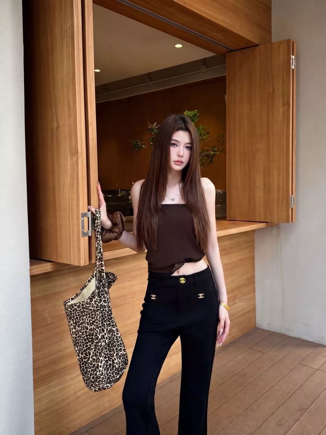 셀린느 울 혼방 하이웨이스트 부츠컷 팬츠 상세 이미지 18