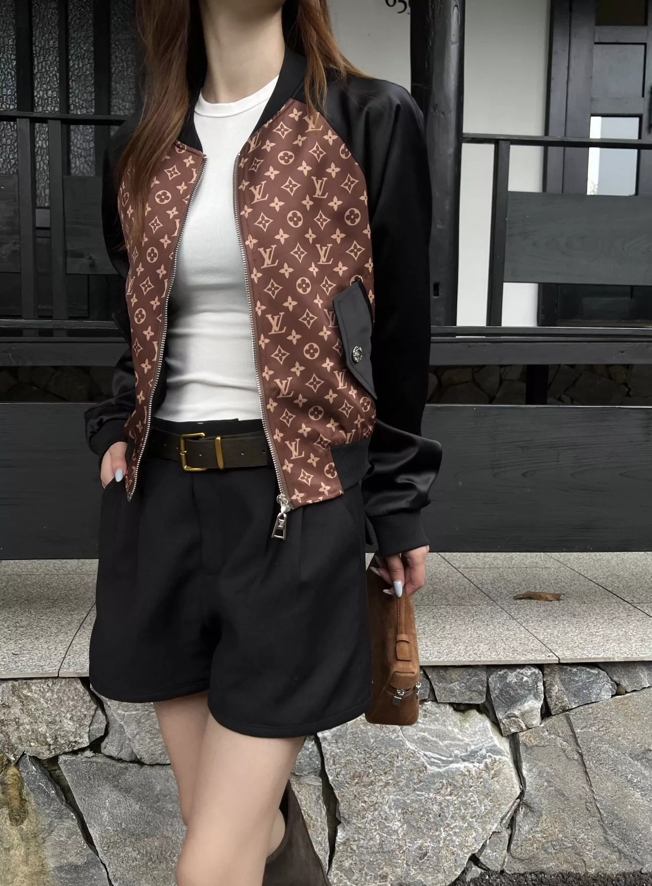 로에베 빈티지 모노그램 배색 버튼 재킷 상세 이미지 20