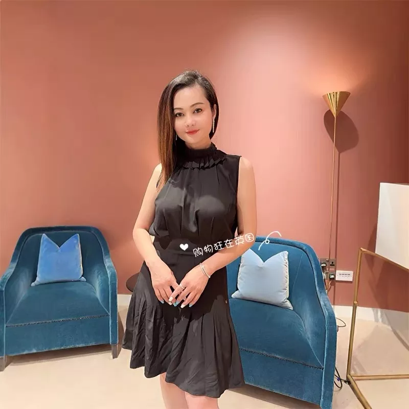 로에베 프릴 하이넥 셔링 머메이드 원피스 상세 이미지 24